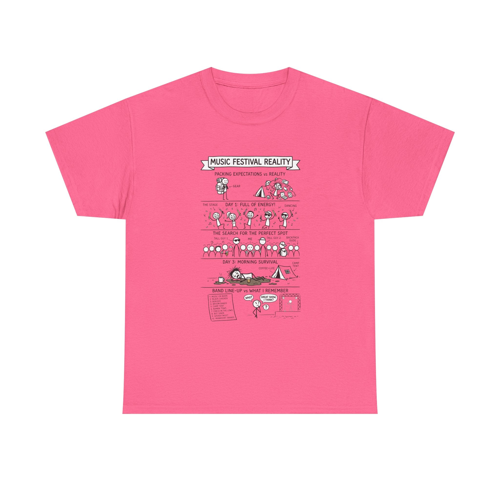 Music Festival Reality Tee – Funny Concert Comic Graphic T-Shirt