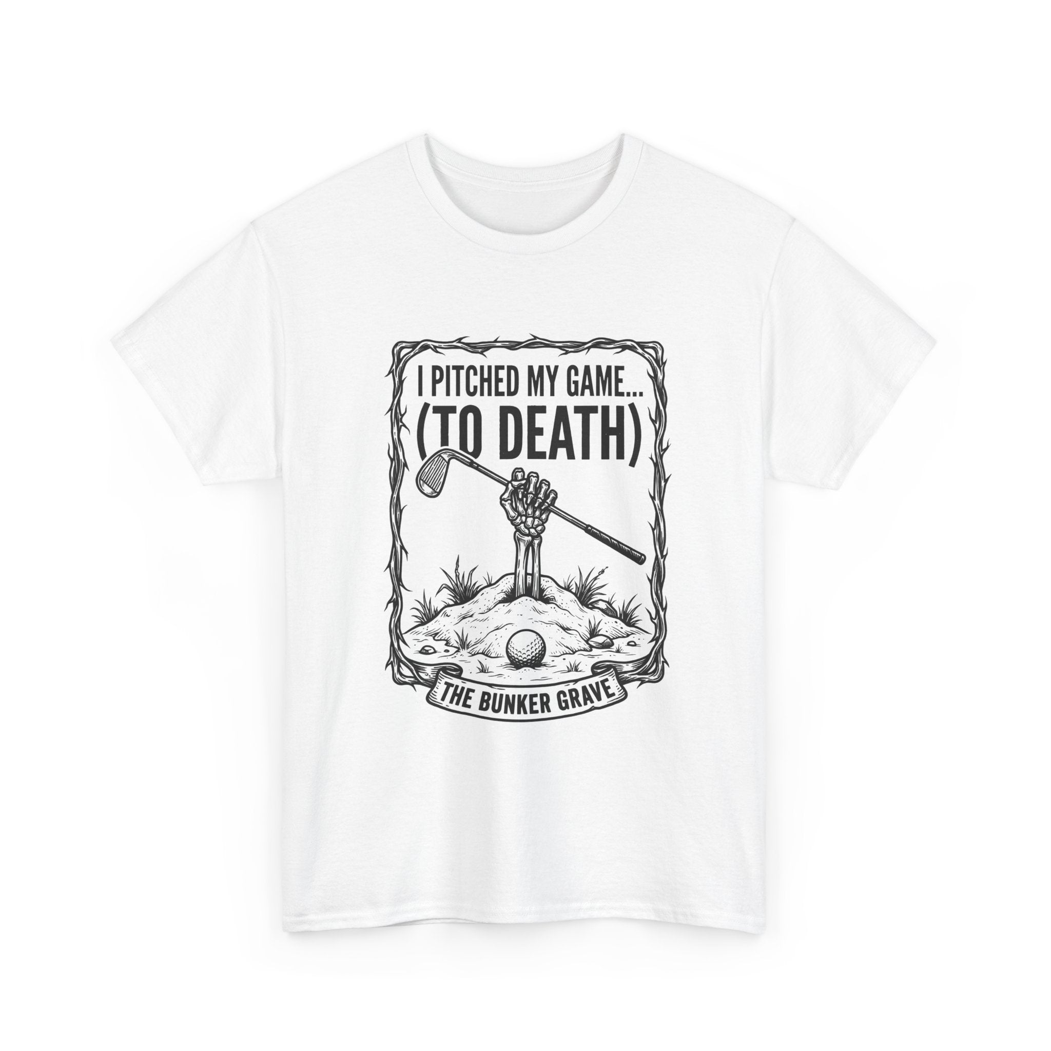 Golf 'I Pitched My Game (To Death)' T-Shirt – Funny Golfer Graphic Tee