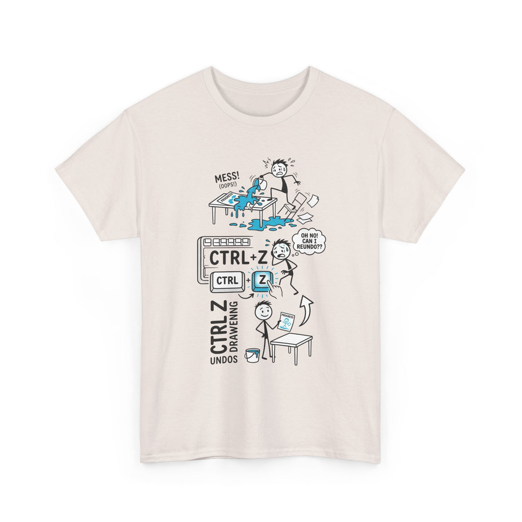 Ctrl Z Funny Graphic T-Shirt – Undo Computer Chaos Tee for Coders & Designers