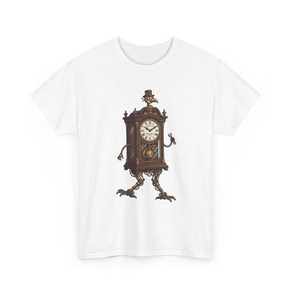 Clockwork Grandfather Tee — Vintage Walking Clock Graphic T-Shirt