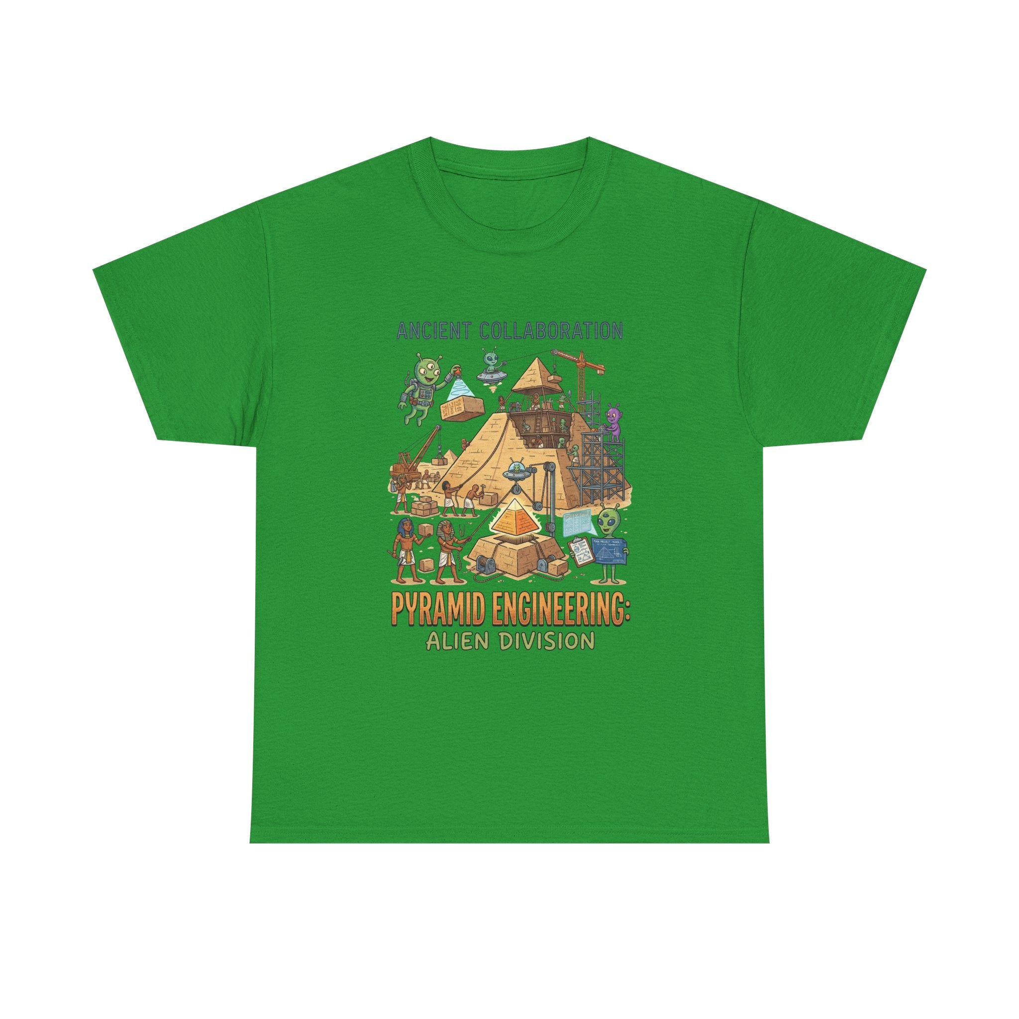 Pyramid Engineering Tee — "Ancient Collaboration" Alien Division Graphic Shirt