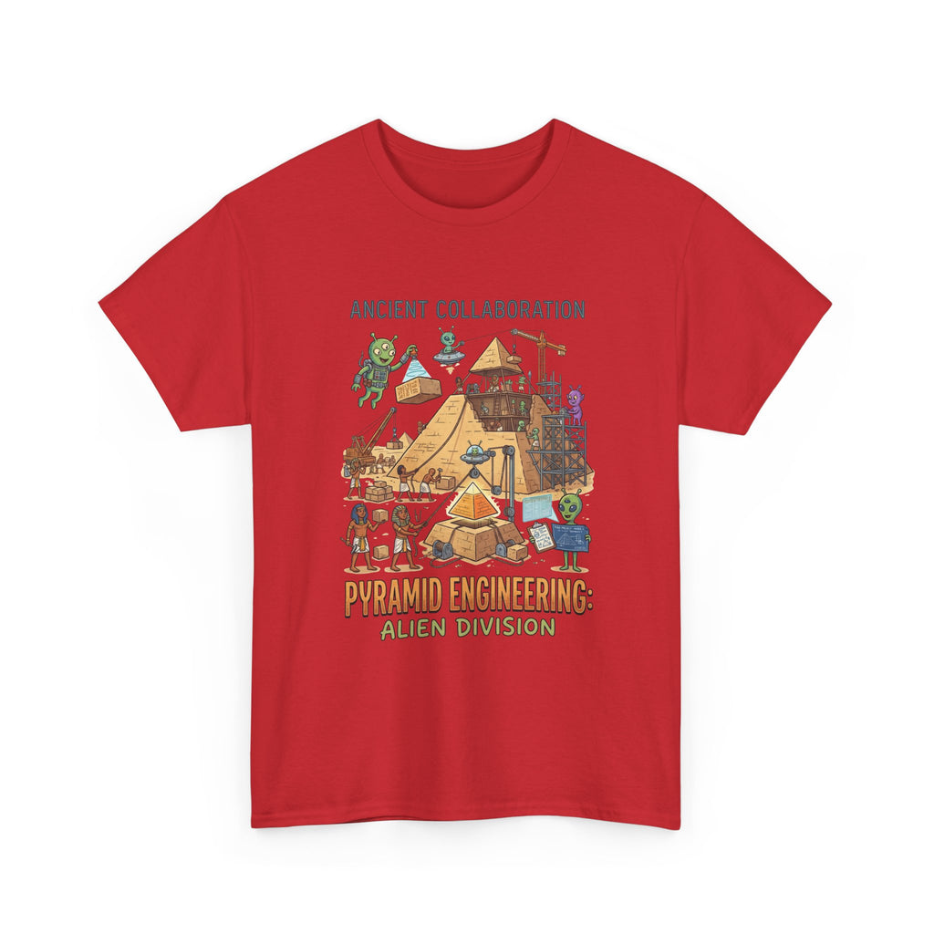 Pyramid Engineering Tee — "Ancient Collaboration" Alien Division Graphic Shirt