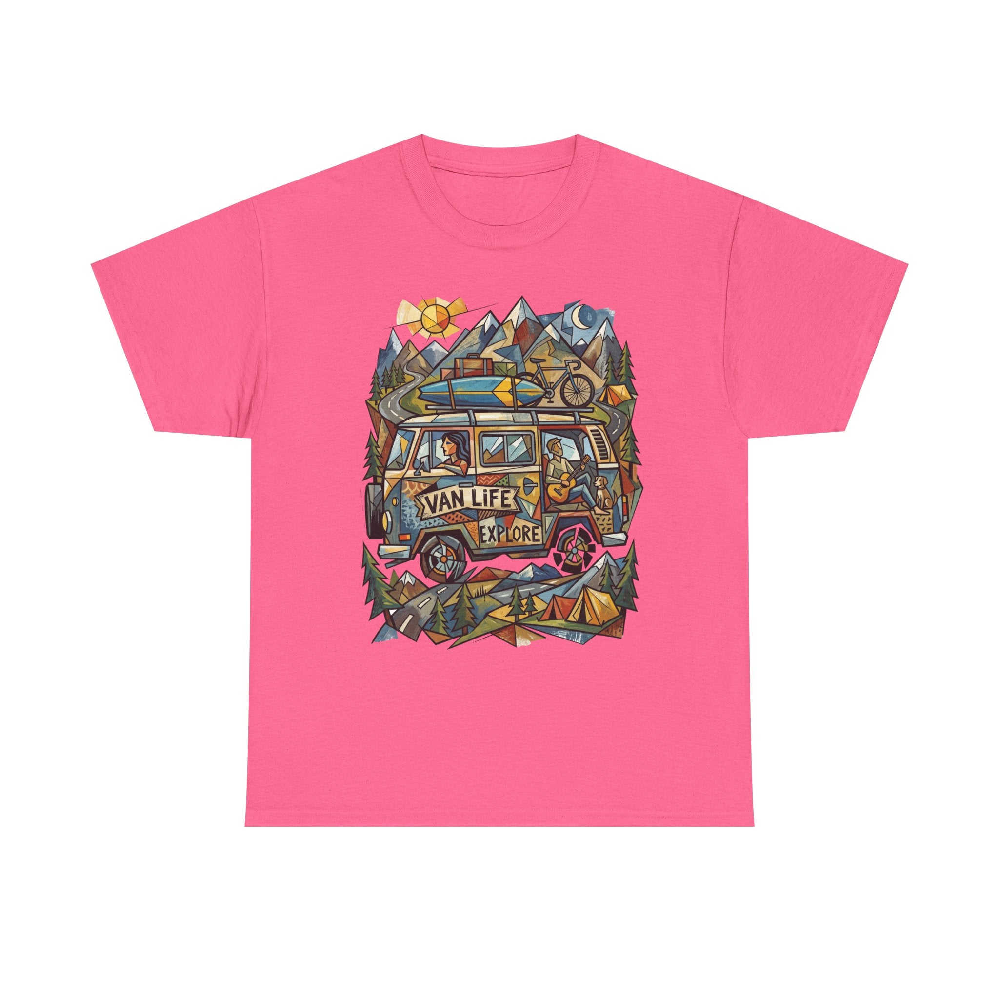 Van Life Explore T-Shirt — Retro Campervan Adventure Graphic Tee