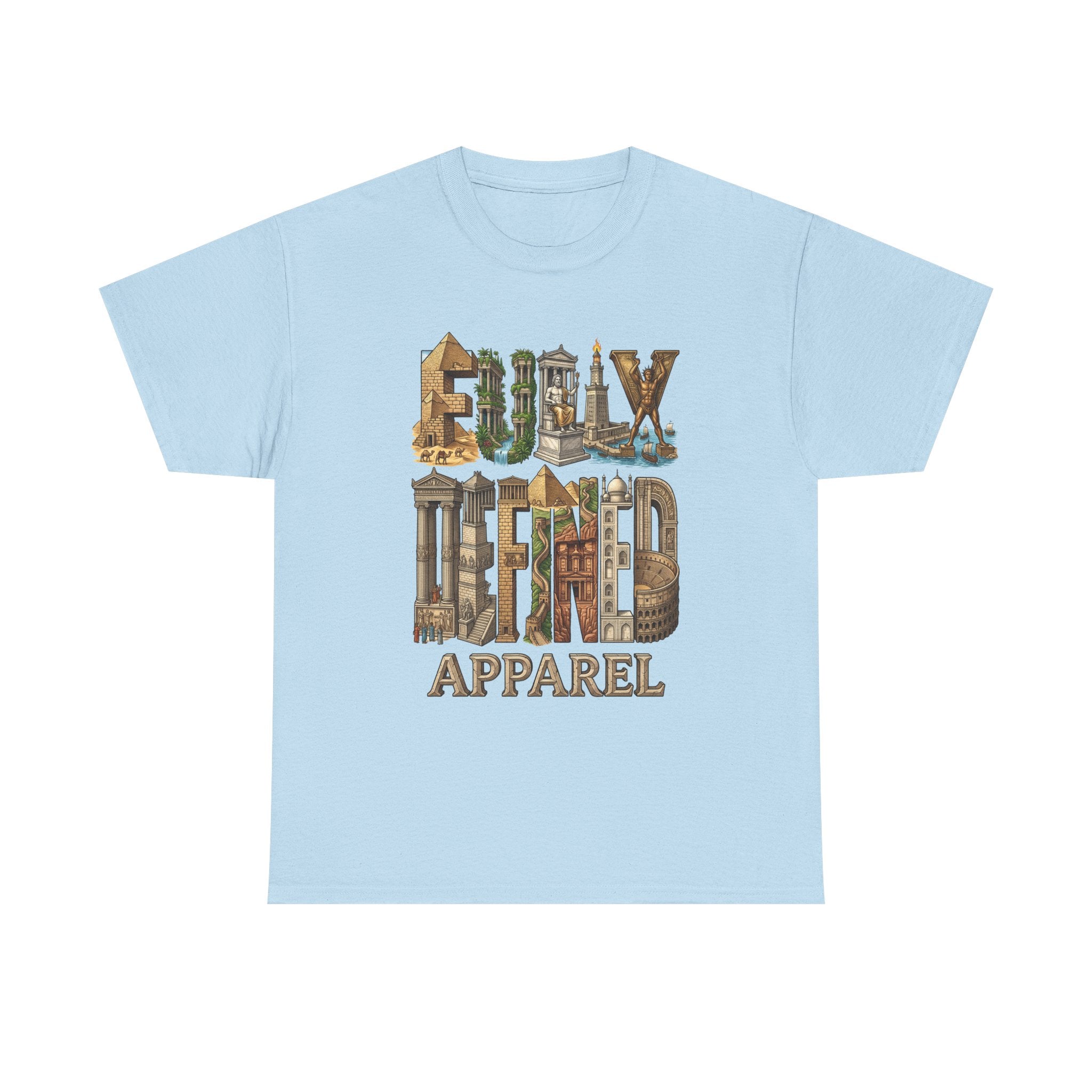 Fully Defined Apparel T‑Shirt — Wonders of the World Graphic Tee
