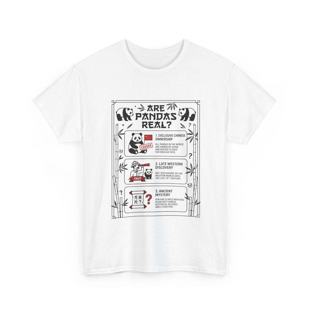 Are Pandas Real? Illustrated Infographic Tee - Funny Panda Facts T-Shirt