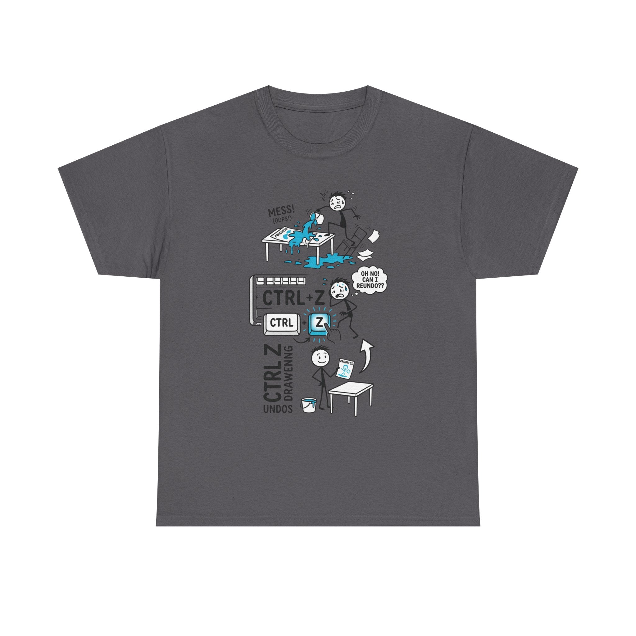 Ctrl Z Funny Graphic T-Shirt – Undo Computer Chaos Tee for Coders & Designers
