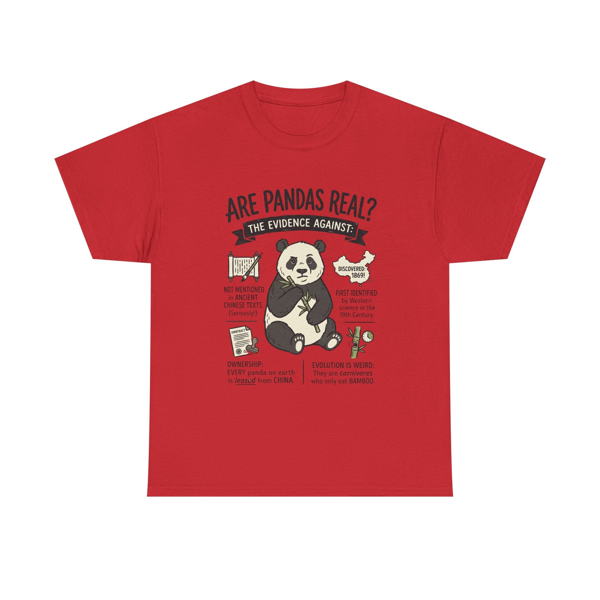 Are Pandas Real? Graphic Tee — Funny Panda Infographic T-Shirt