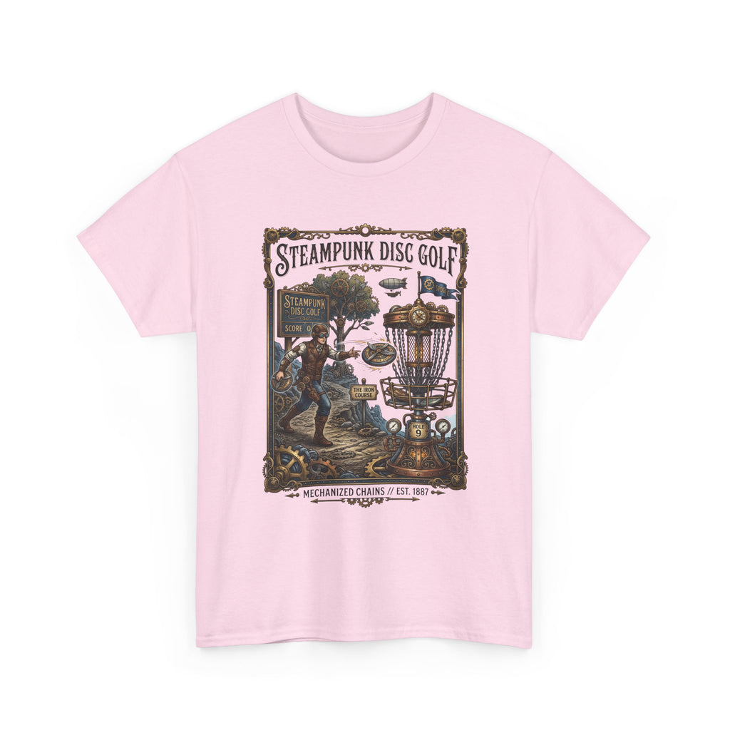 Steampunk Disc Golf T-Shirt — Vintage Victorian Disc Golf Poster Tee