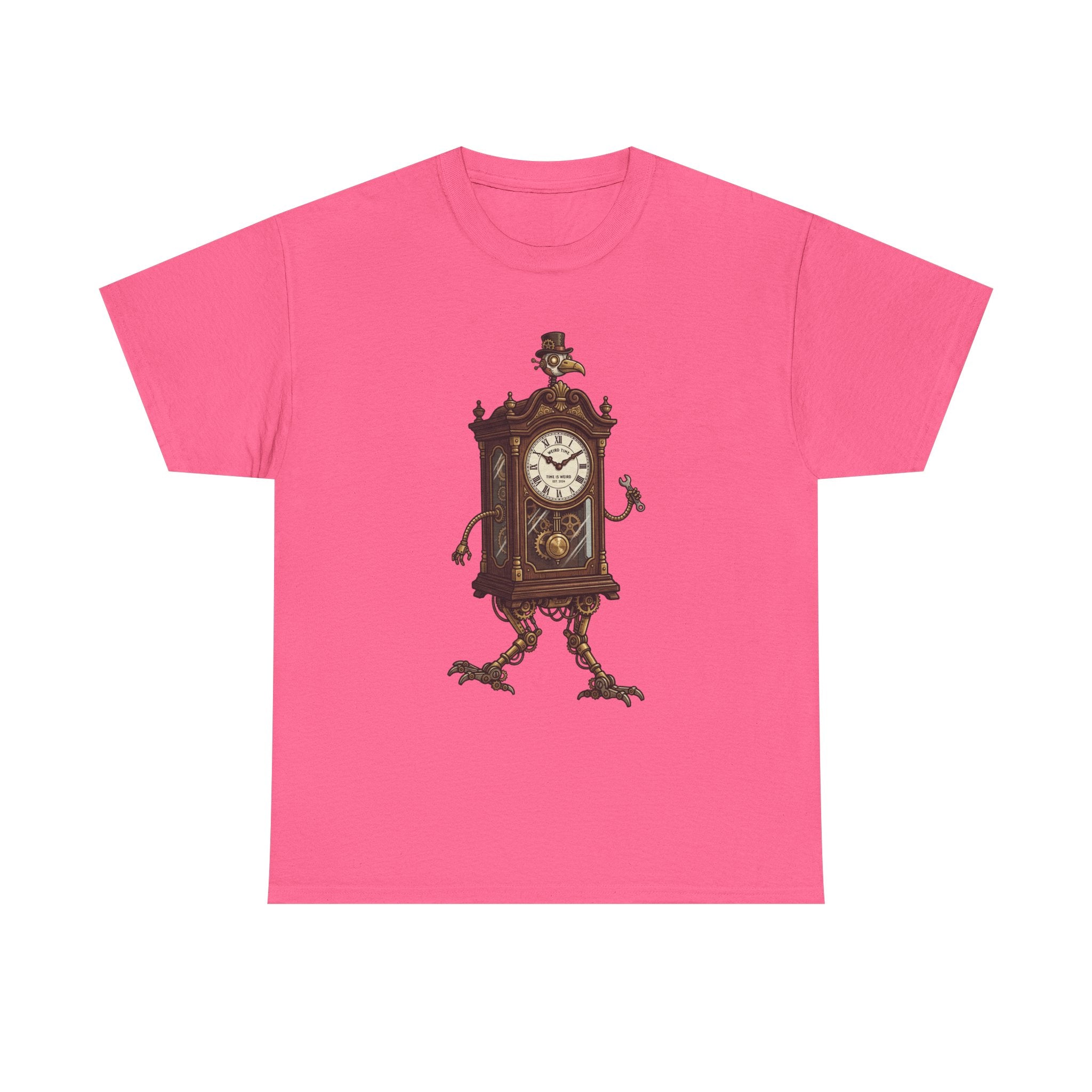 Clockwork Grandfather Tee — Vintage Walking Clock Graphic T-Shirt