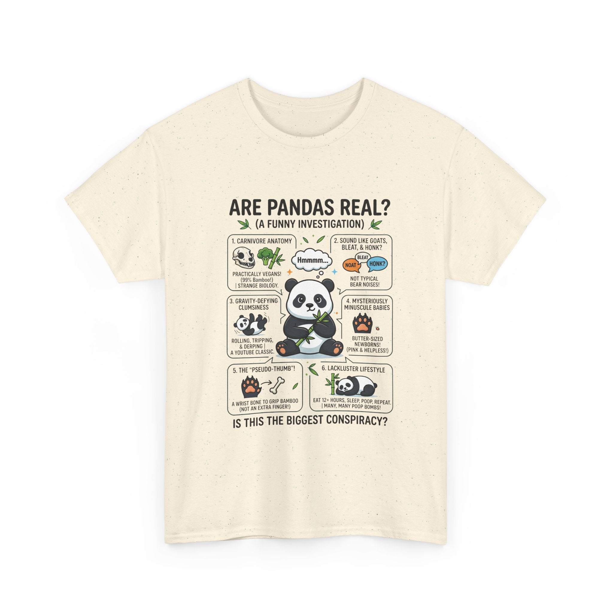 Are Pandas Real? Funny Panda Infographic T-Shirt