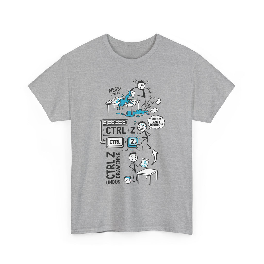 Ctrl Z Funny Graphic T-Shirt – Undo Computer Chaos Tee for Coders & Designers