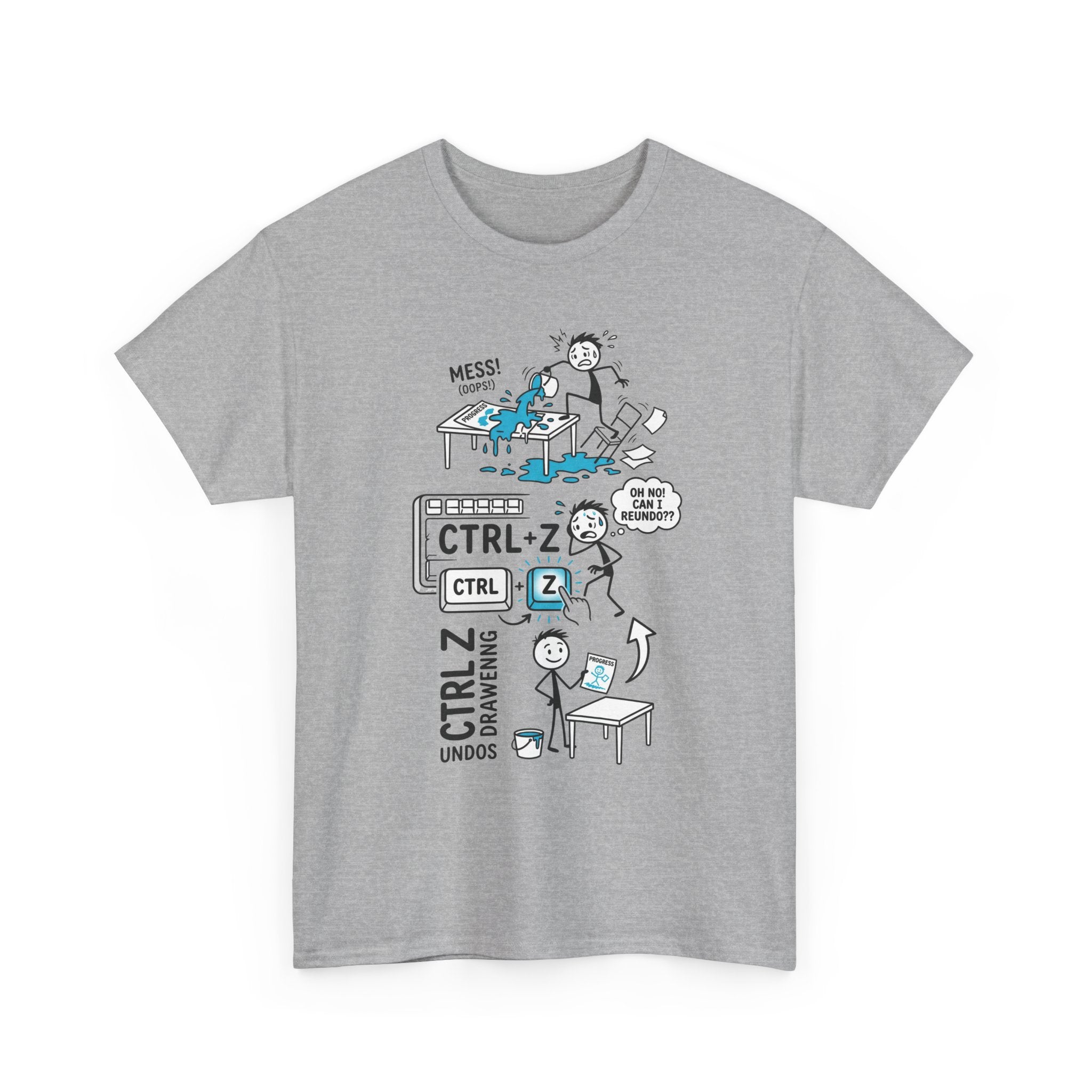 Ctrl Z Funny Graphic T-Shirt – Undo Computer Chaos Tee for Coders & Designers
