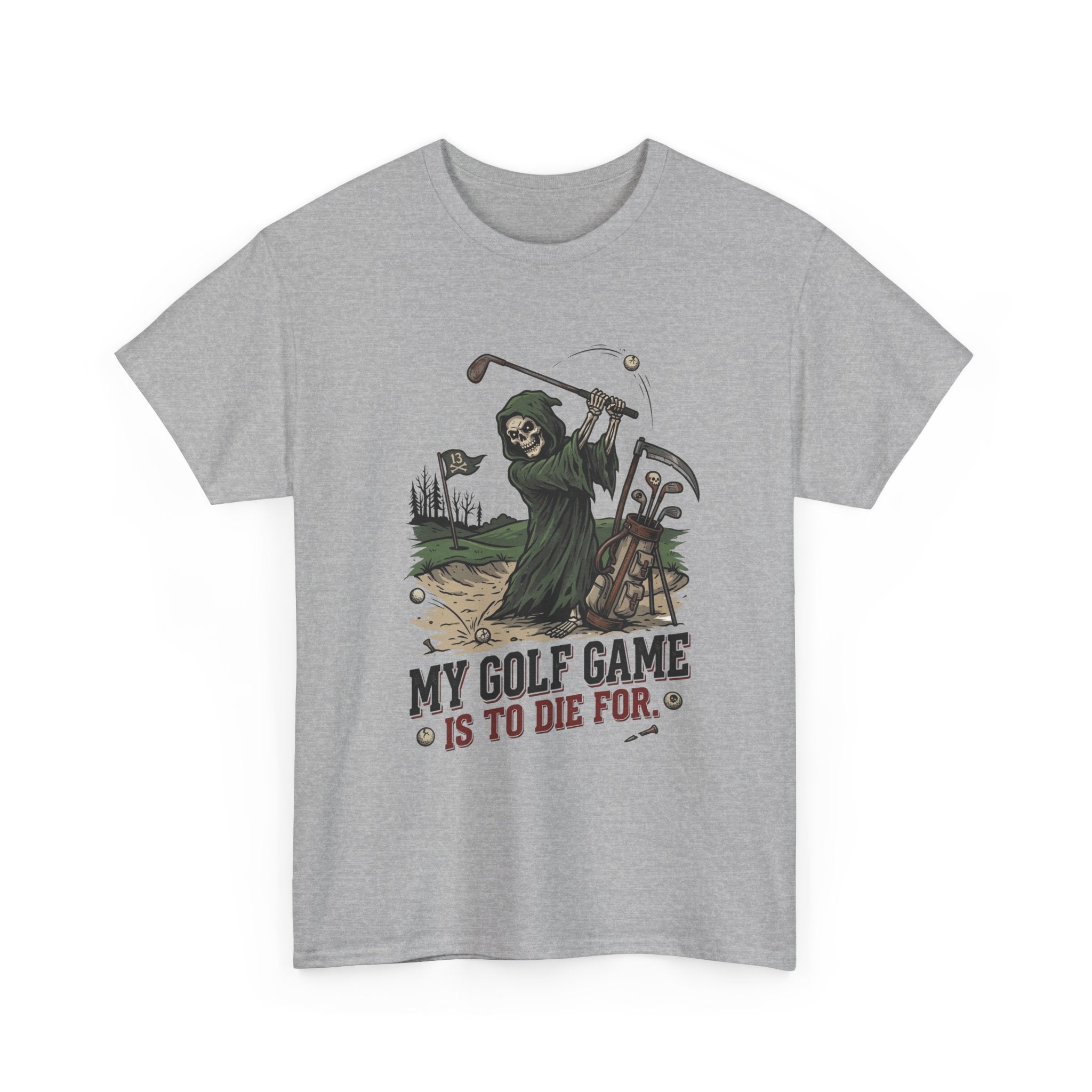 Golf Grim Reaper T-Shirt – “My Golf Game Is To Die For” Funny Golfers Tee