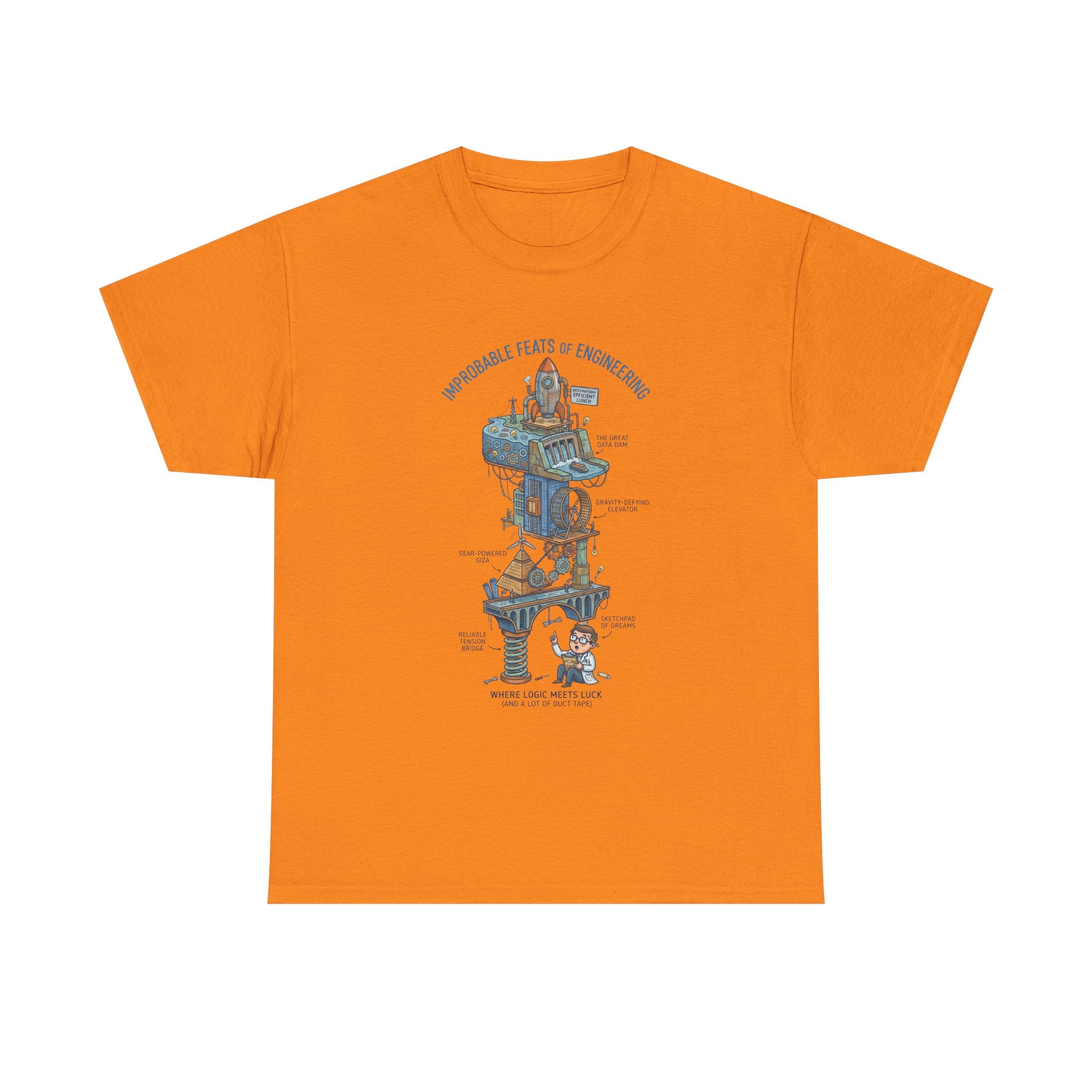 Engineering Feats T‑Shirt — Engineering Diagram Tee