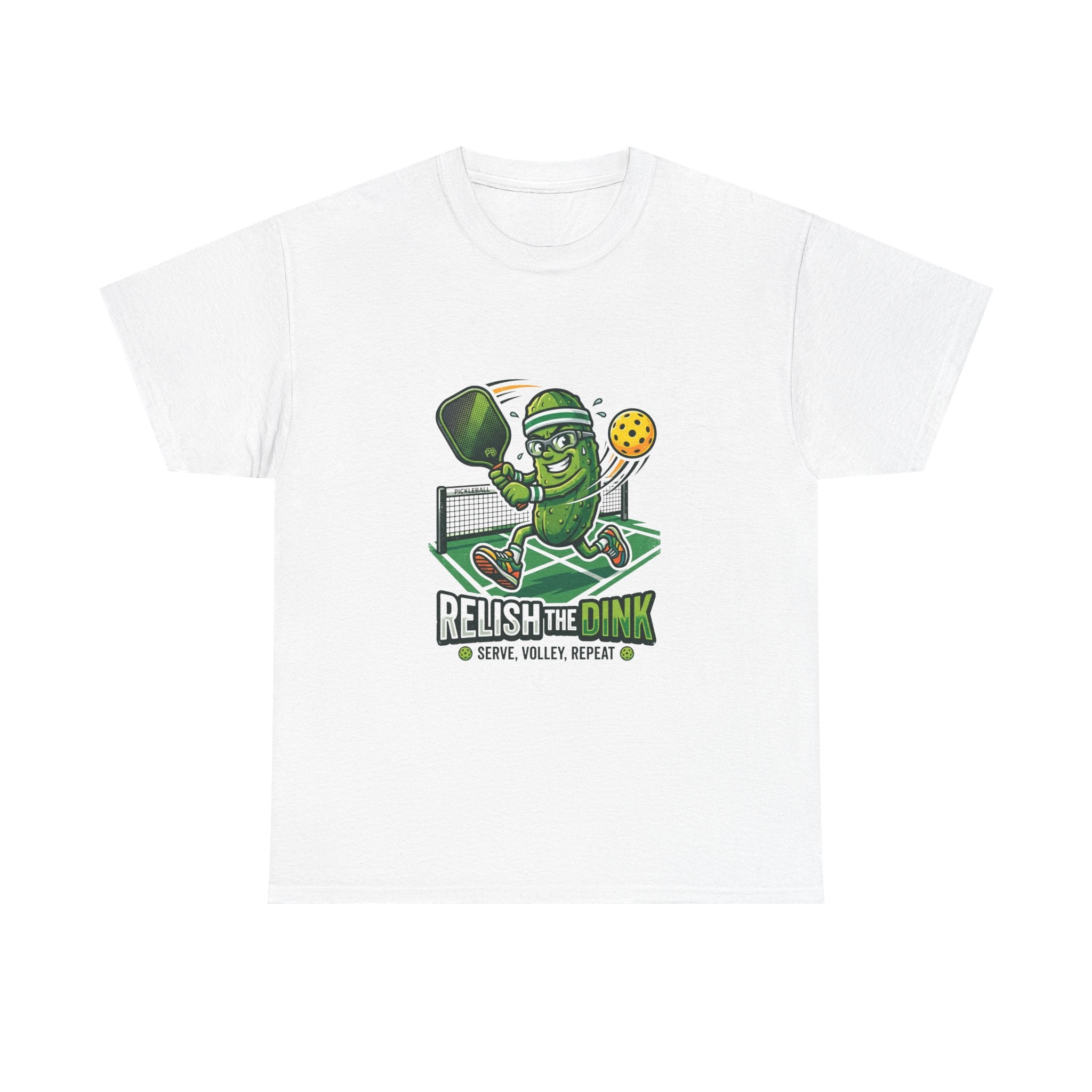 Pickleball 'Relish the Dink' T-Shirt – Funny Pickle Character Paddle Tee