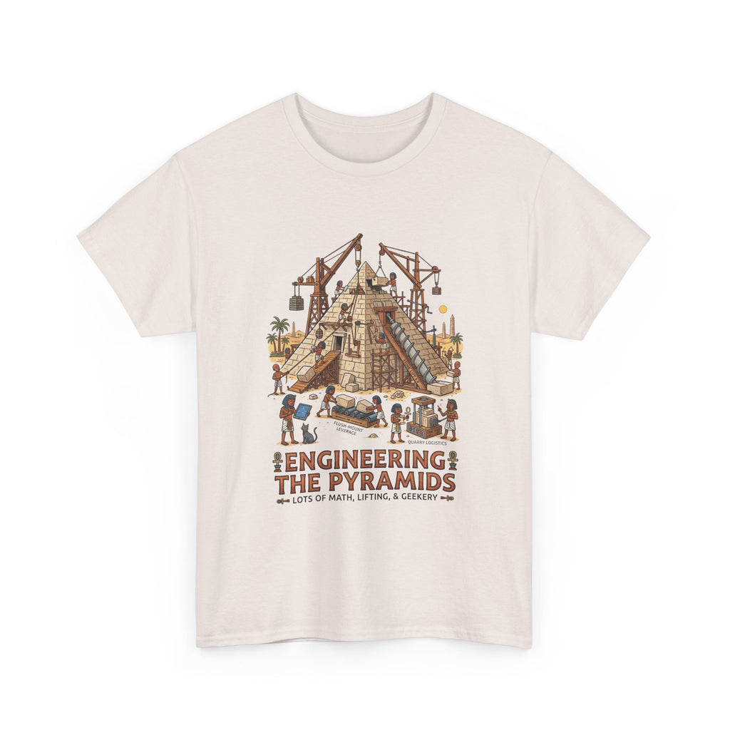 Pyramids Engineering T-Shirt – Vintage Egypt Construction Graphic Tee