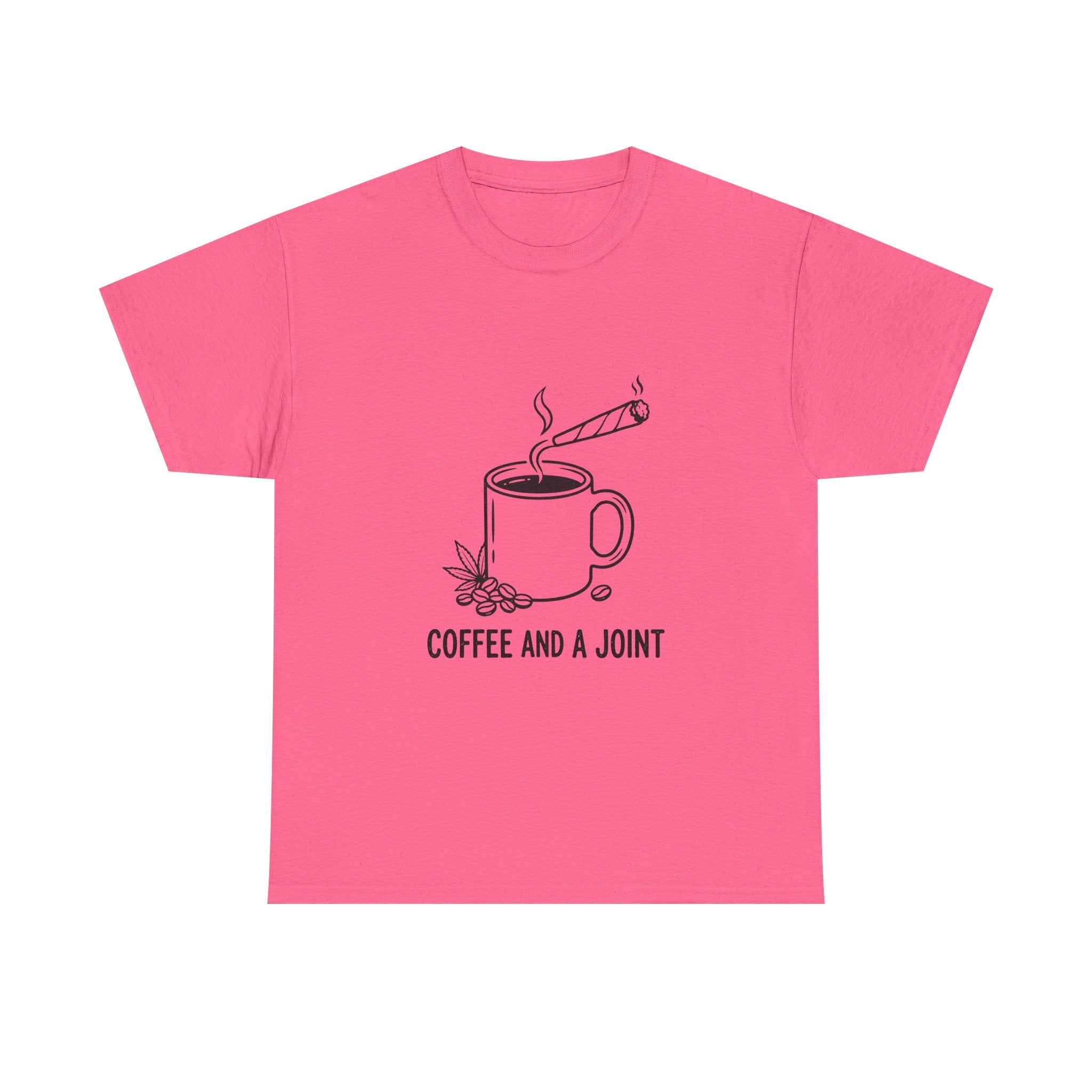 Coffee and a Joint Tee — Cannabis Coffee Minimalist T‑Shirt