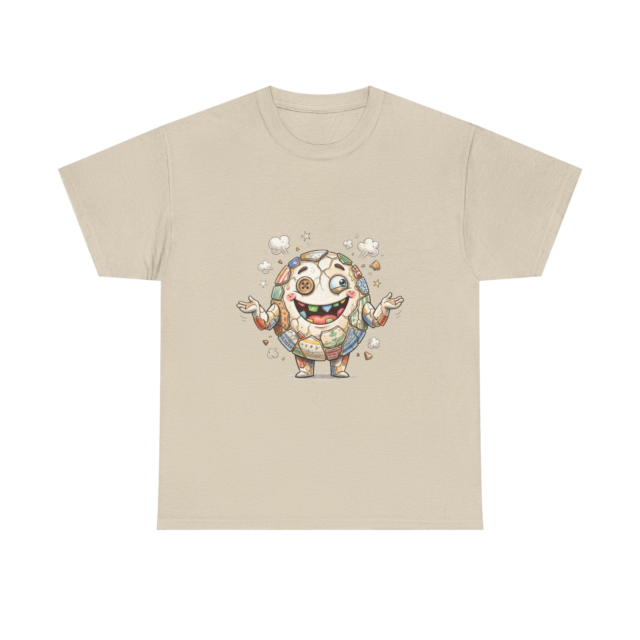 T-Shirt — Cute Kawaii Mosaic Egg Character Illustration Tee