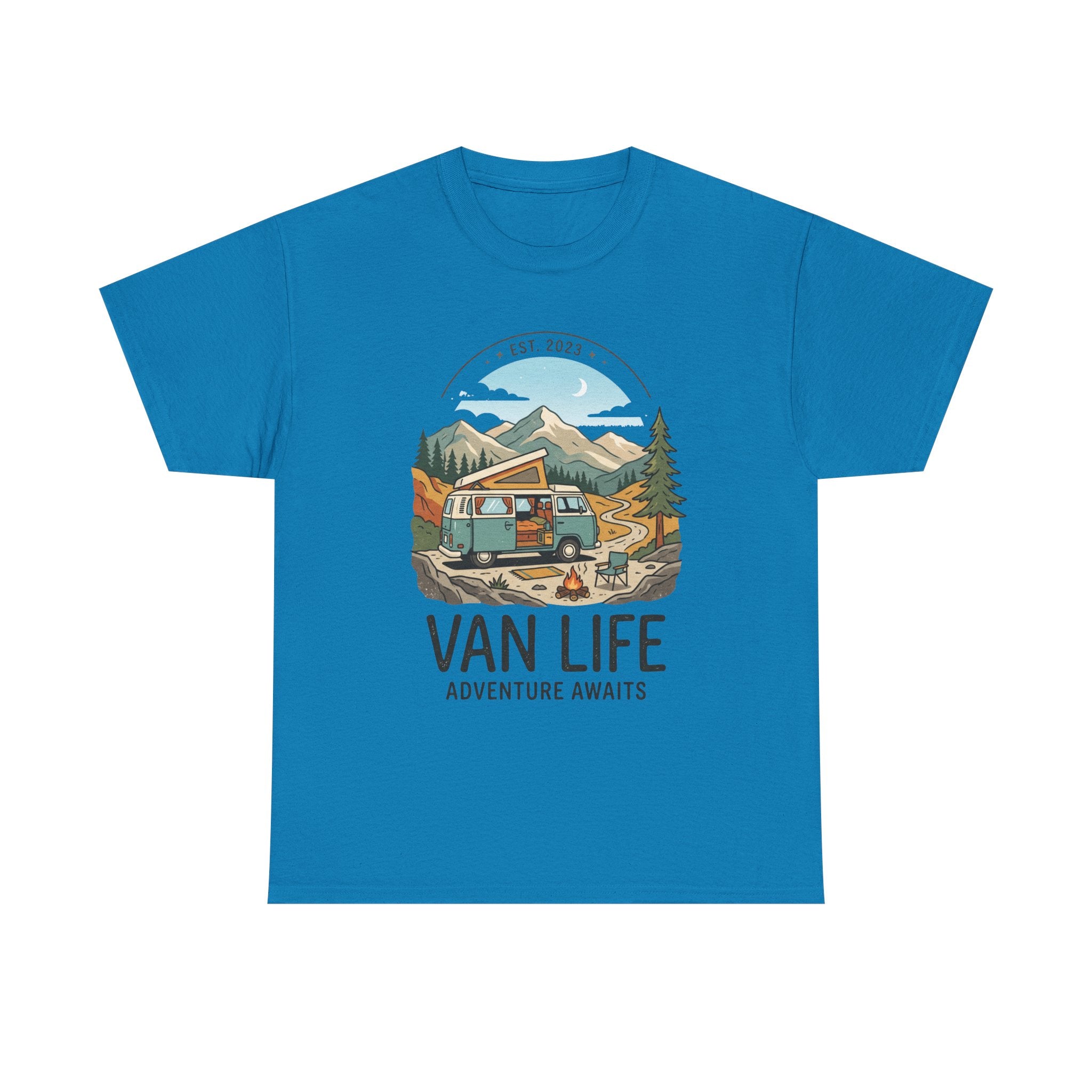 Van Life Adventure Awaits Unisex Heavy Cotton Tee