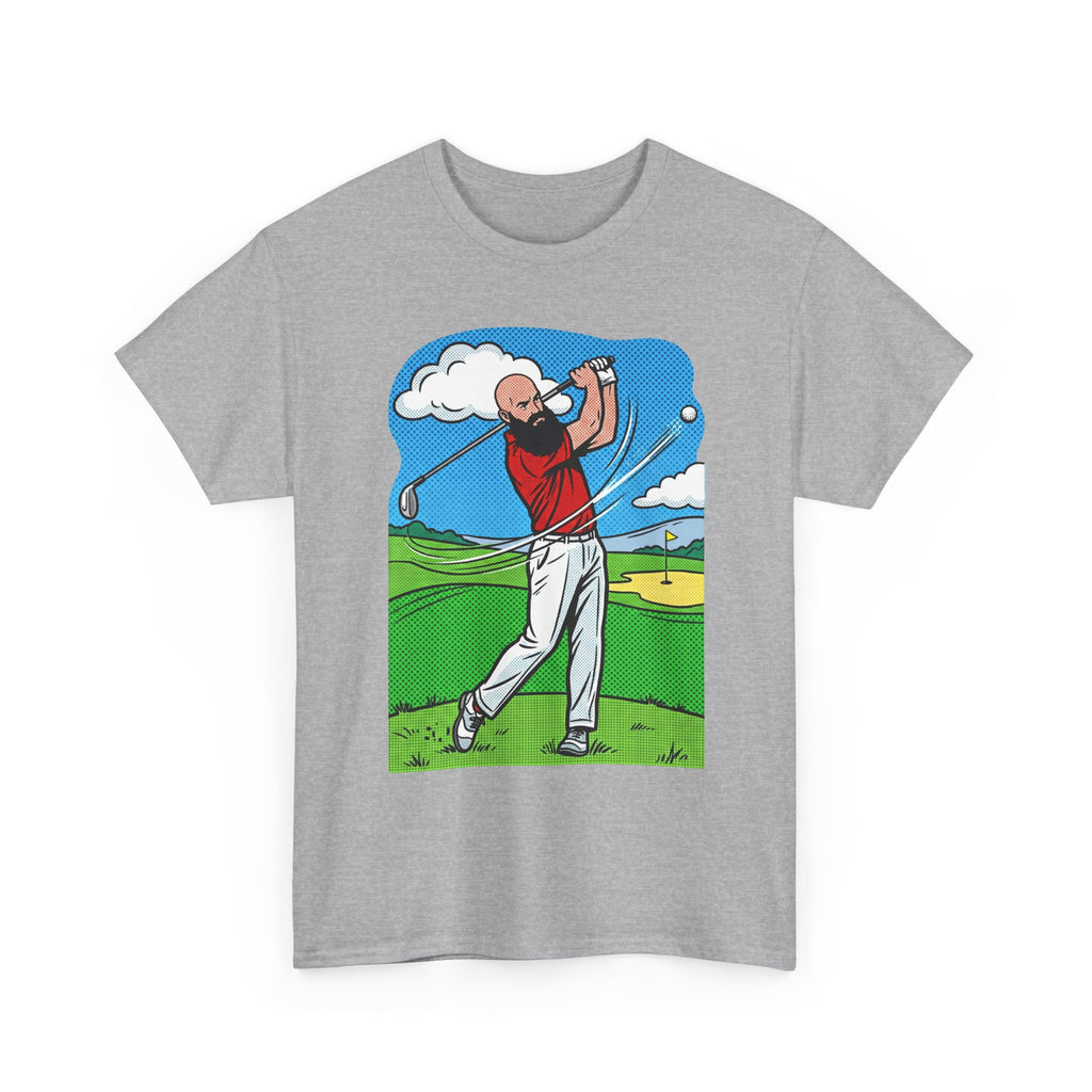Golf Swing Graphic Tee — Golfer Illustration Shirt for Golf Lovers