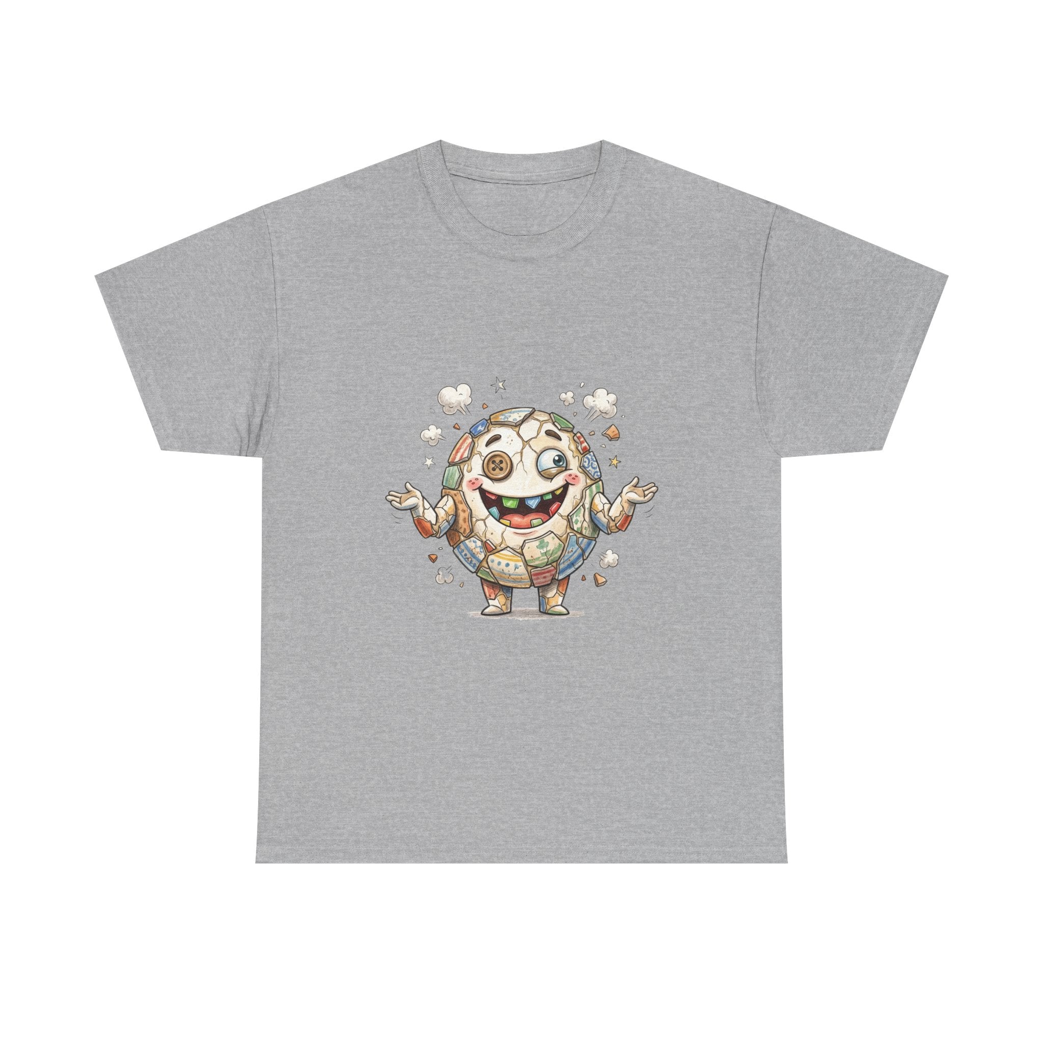 T-Shirt — Cute Kawaii Mosaic Egg Character Illustration Tee