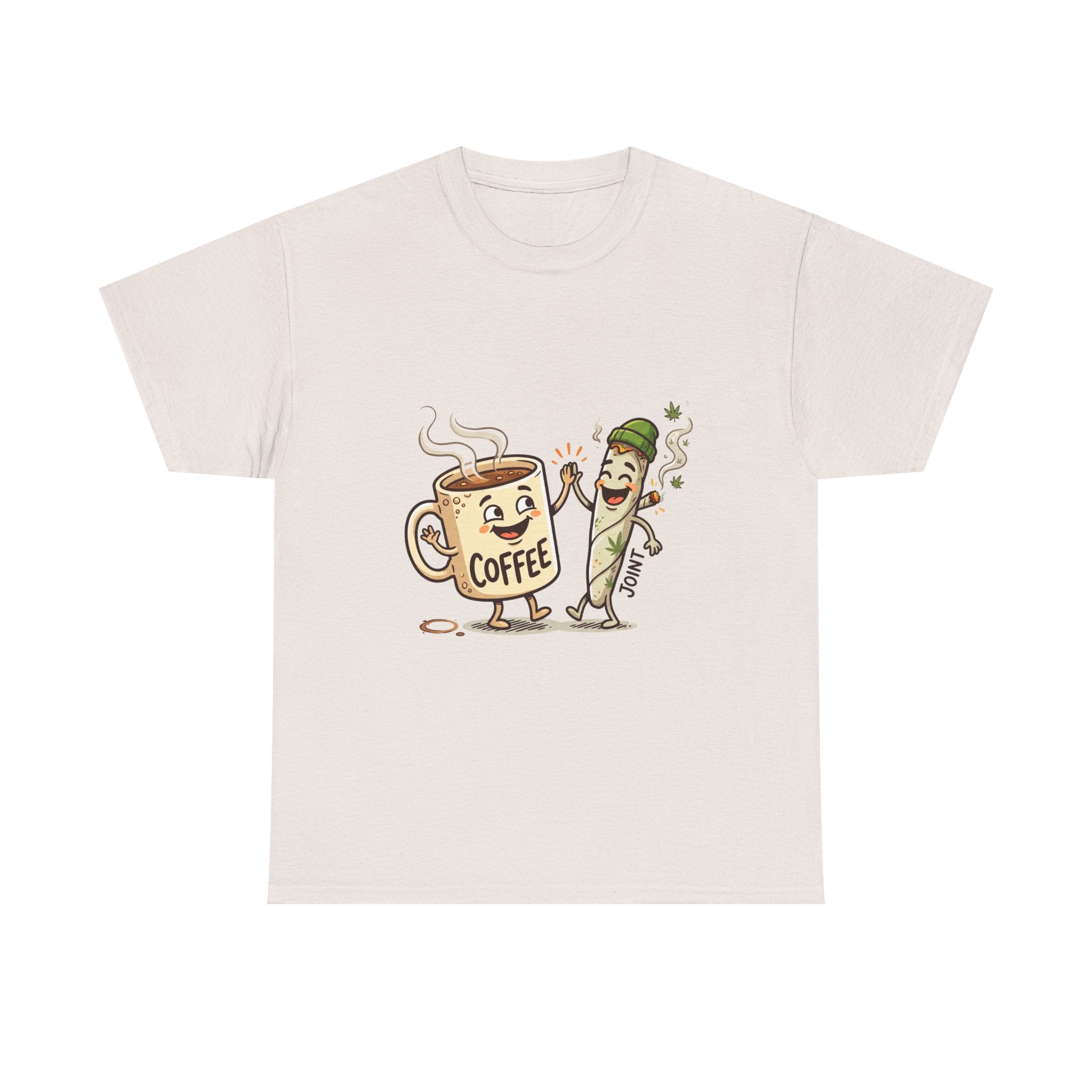 Coffee & a Joint Friends T-Shirt — Funny Breakfast Cartoon Tee