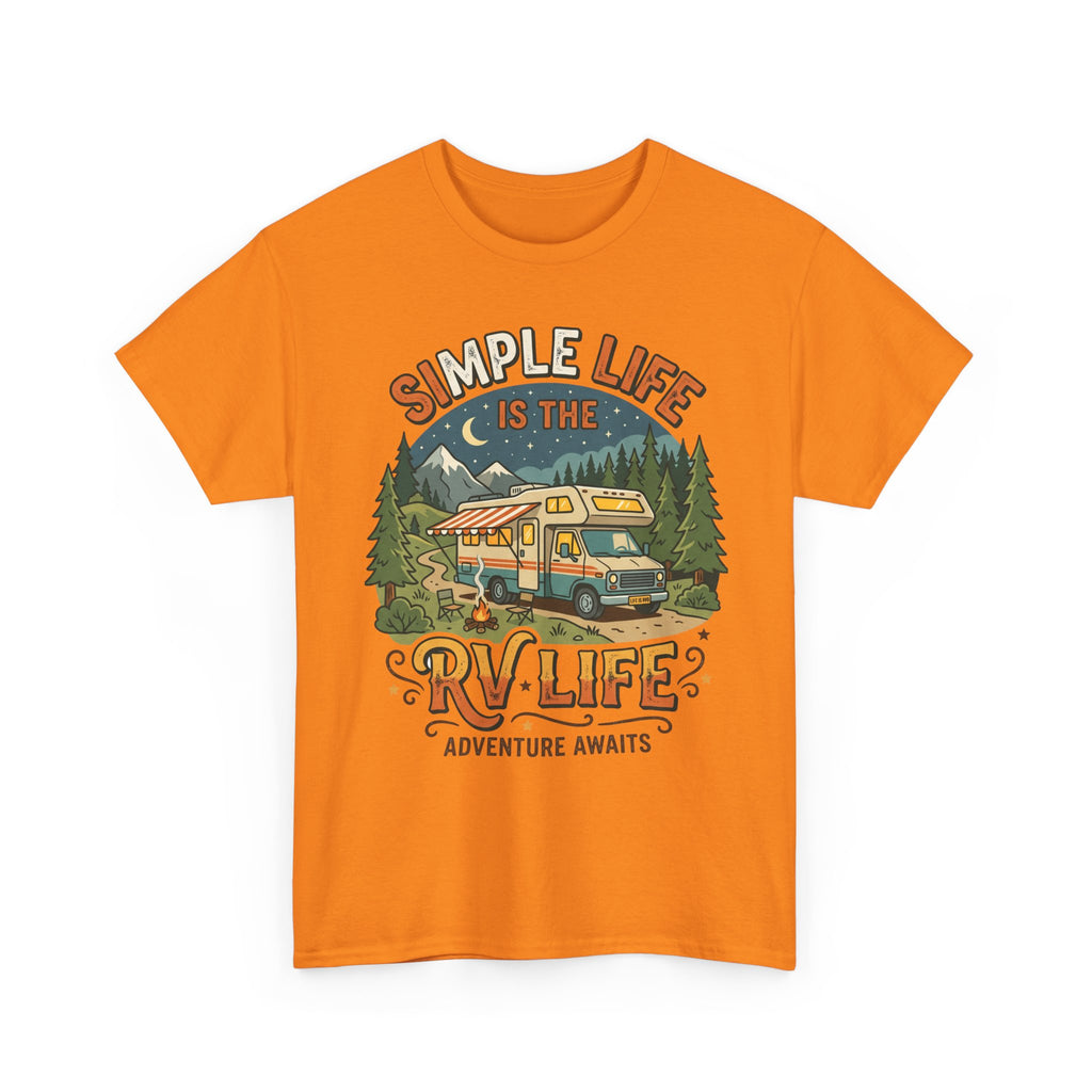 RV Life T‑Shirt — "Simple Life is the RV Life: Adventure Awaits" Camping Graphic Tee