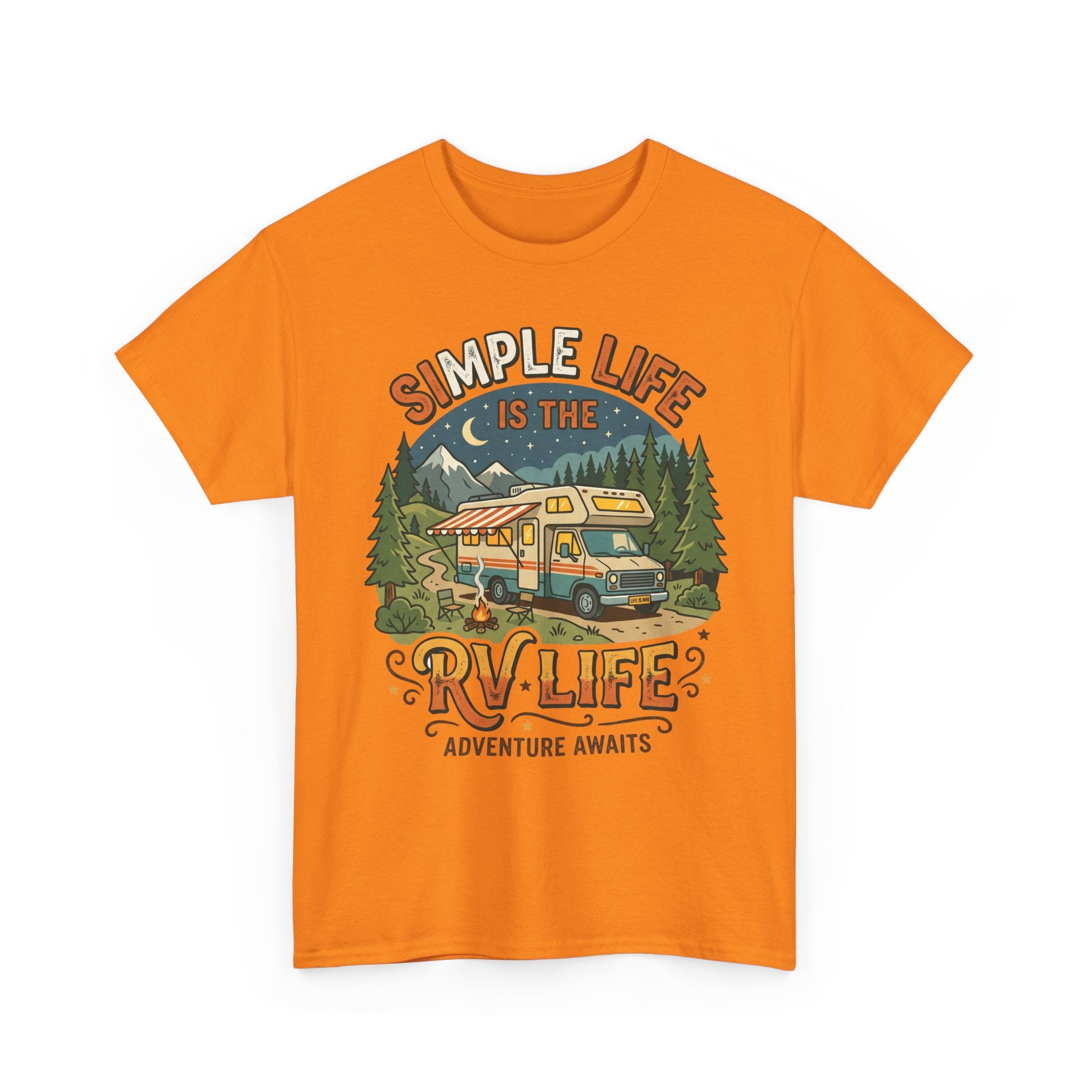 RV Life T‑Shirt — "Simple Life is the RV Life: Adventure Awaits" Camping Graphic Tee
