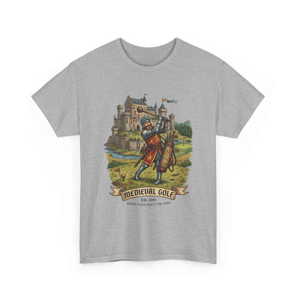 Medieval Golf T-Shirt – Vintage Knight Golfing Castle Graphic Tee