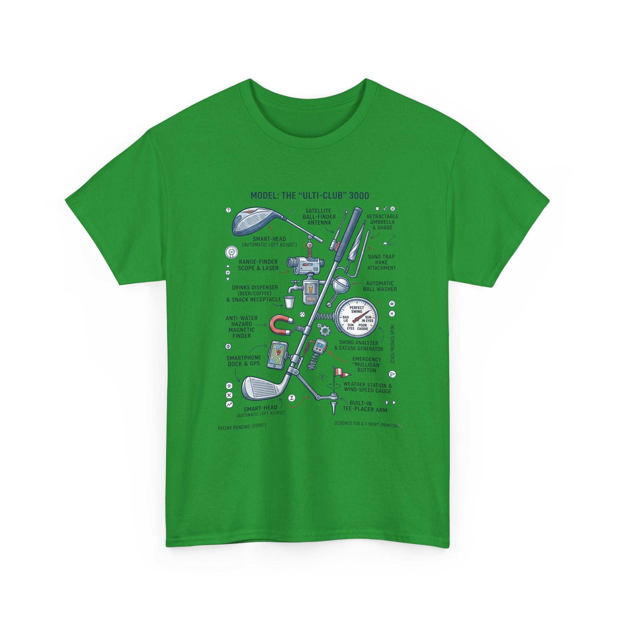 T-Shirt — Golf Club Diagram Vintage Schematic Tee