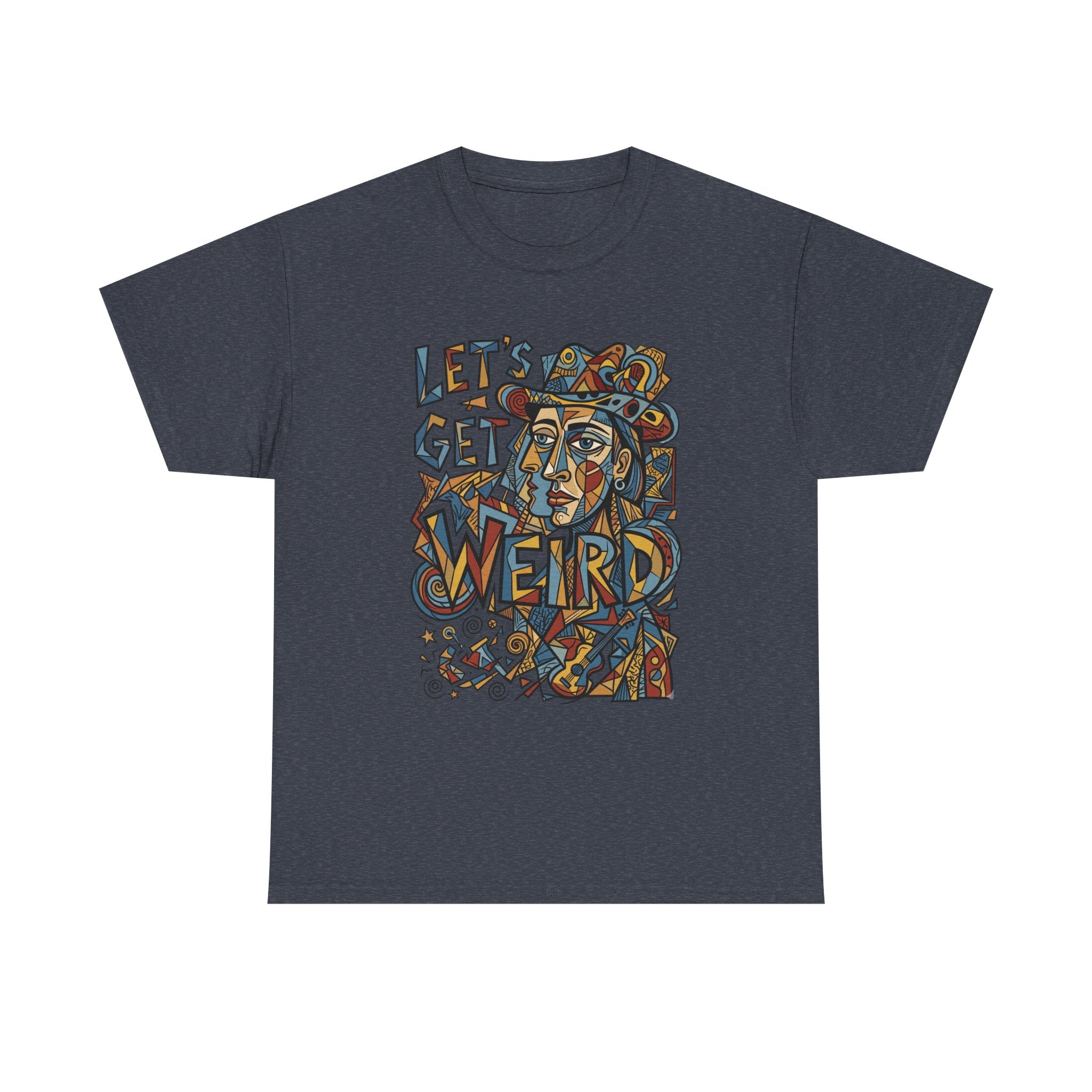 Let’s Get Weird T-Shirt — Retro Psychedelic Face Graphic Tee