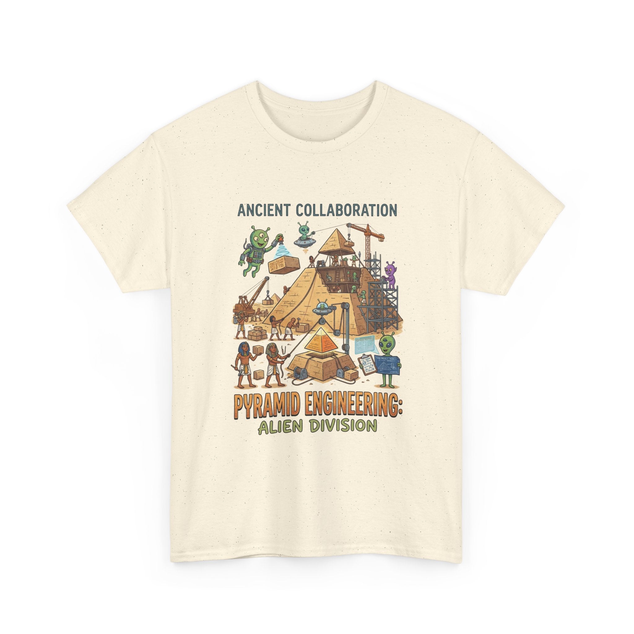 Pyramid Engineering Tee — "Ancient Collaboration" Alien Division Graphic Shirt
