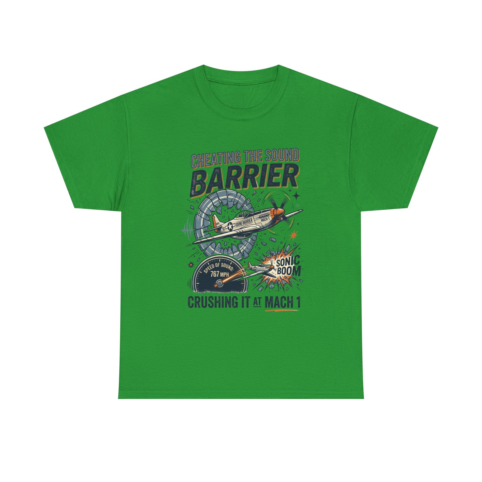 Cheating the Sound Barrier Aviation T-Shirt – "Crushing It at Mach 1" Pilot Tee