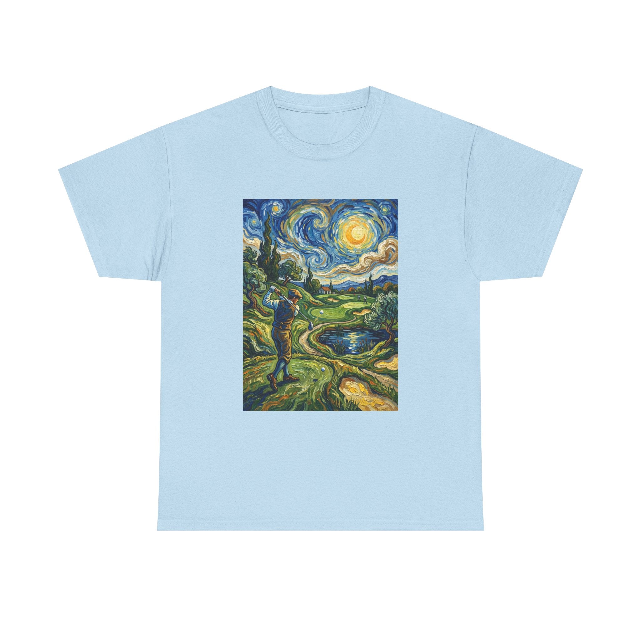 Golf Van Gogh Style T-Shirt — Starry Night Golf Artwork Tee