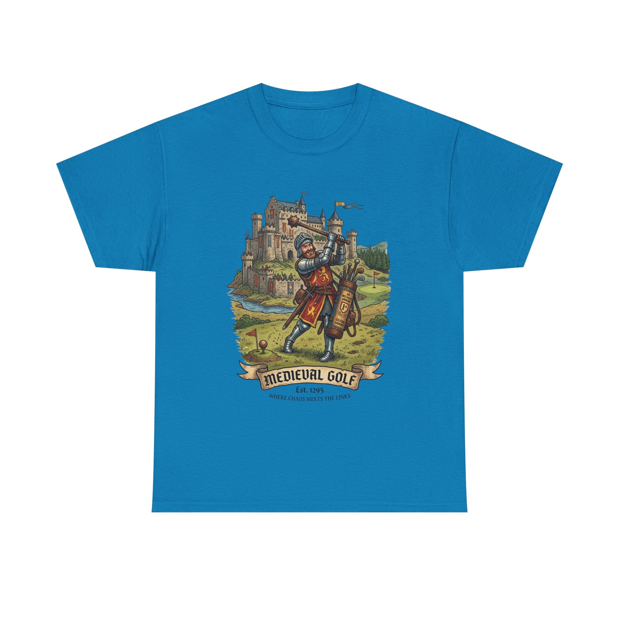 Medieval Golf T-Shirt – Vintage Knight Golfing Castle Graphic Tee