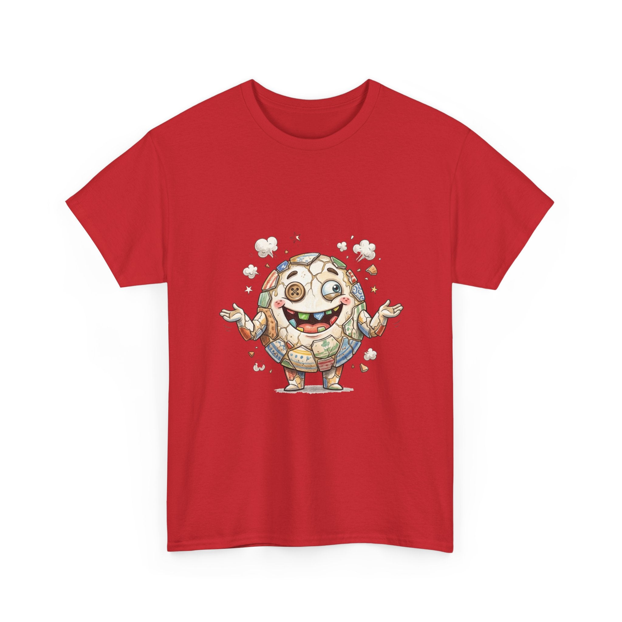 T-Shirt — Cute Kawaii Mosaic Egg Character Illustration Tee