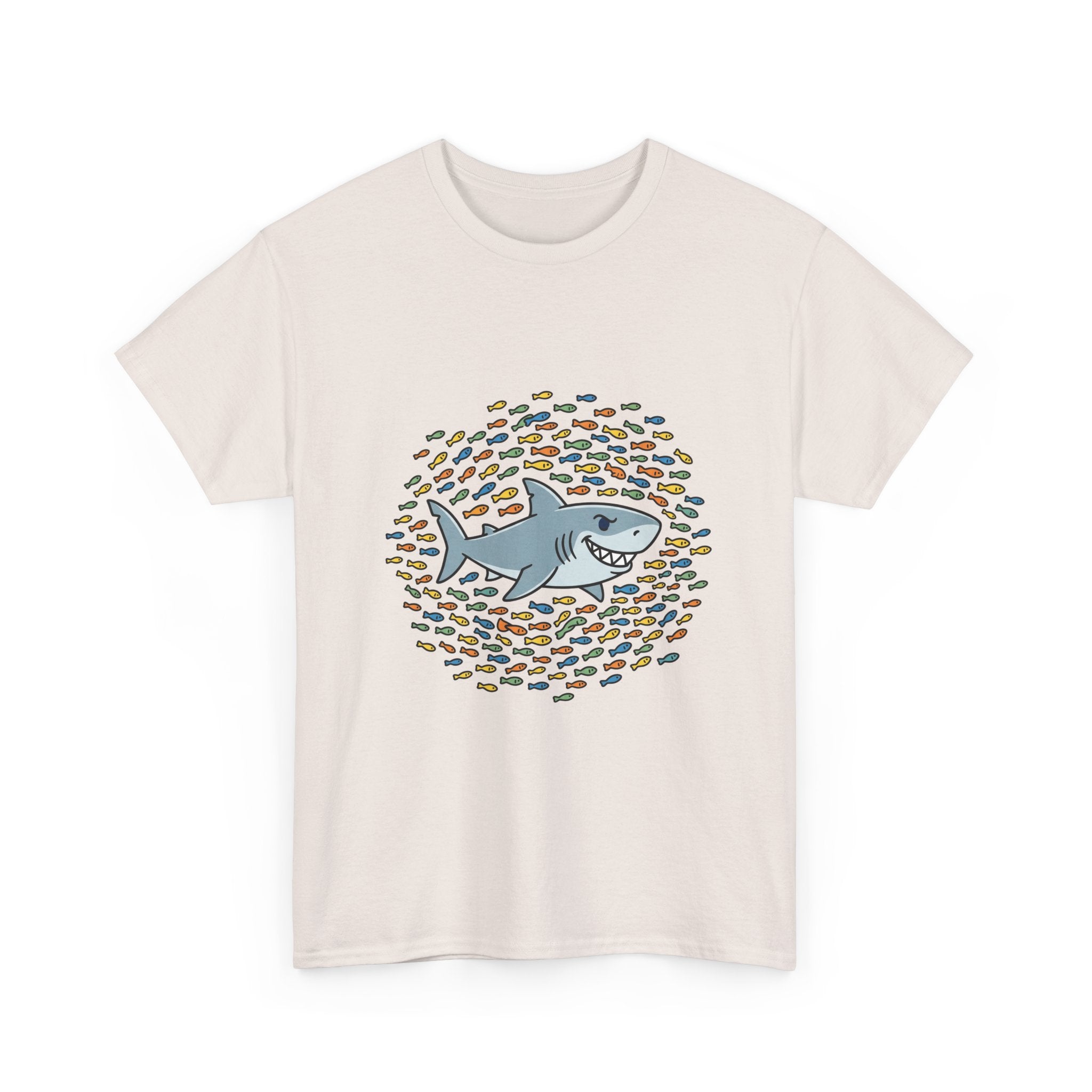 Shark and School Graphic Tee — Cute Ocean Kids Shirt