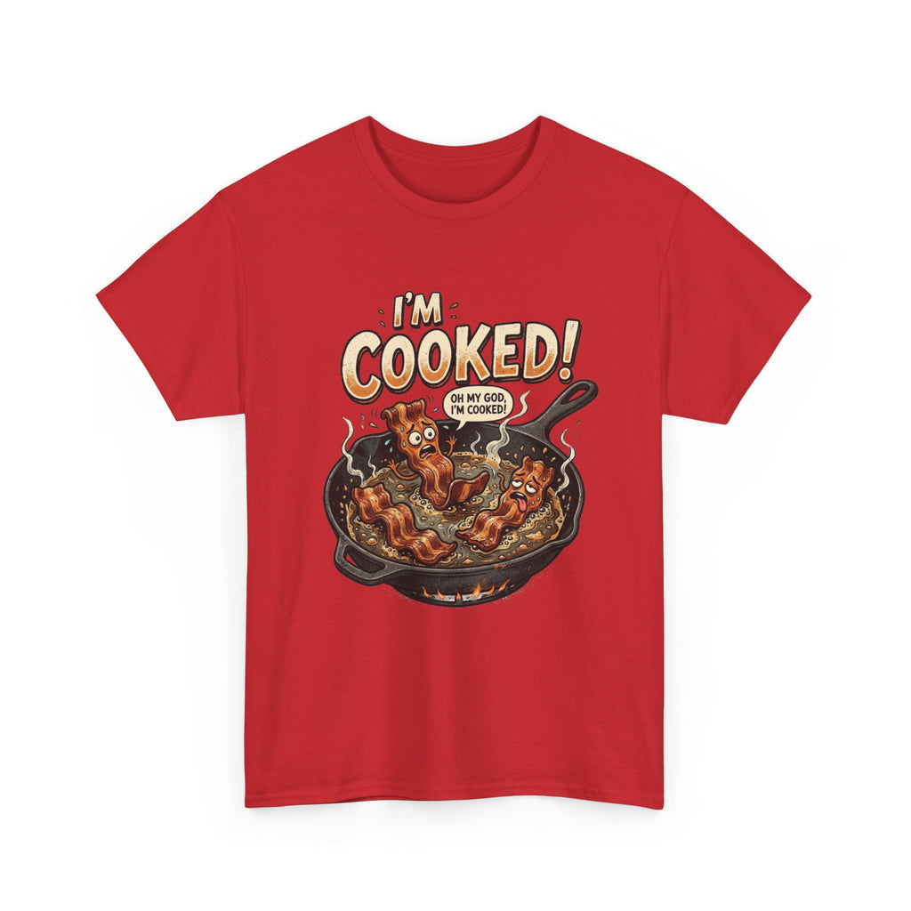 I’m Cooked! Funny Bacon Skillet T-Shirt