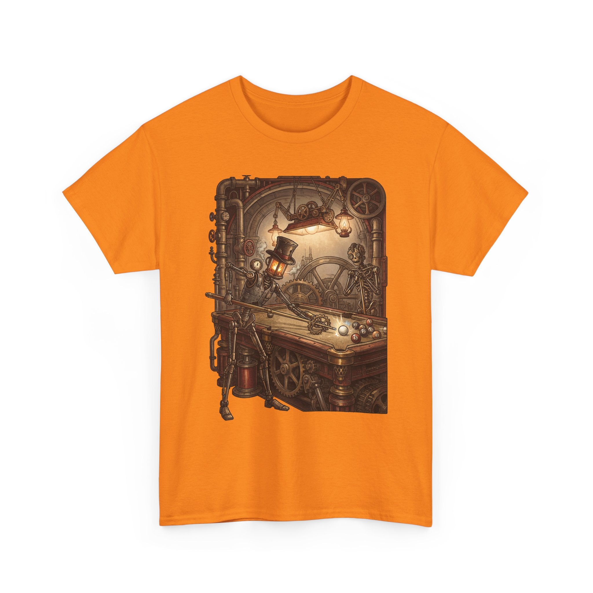 Steampunk Billiards T-Shirt – Vintage Pool Illustration