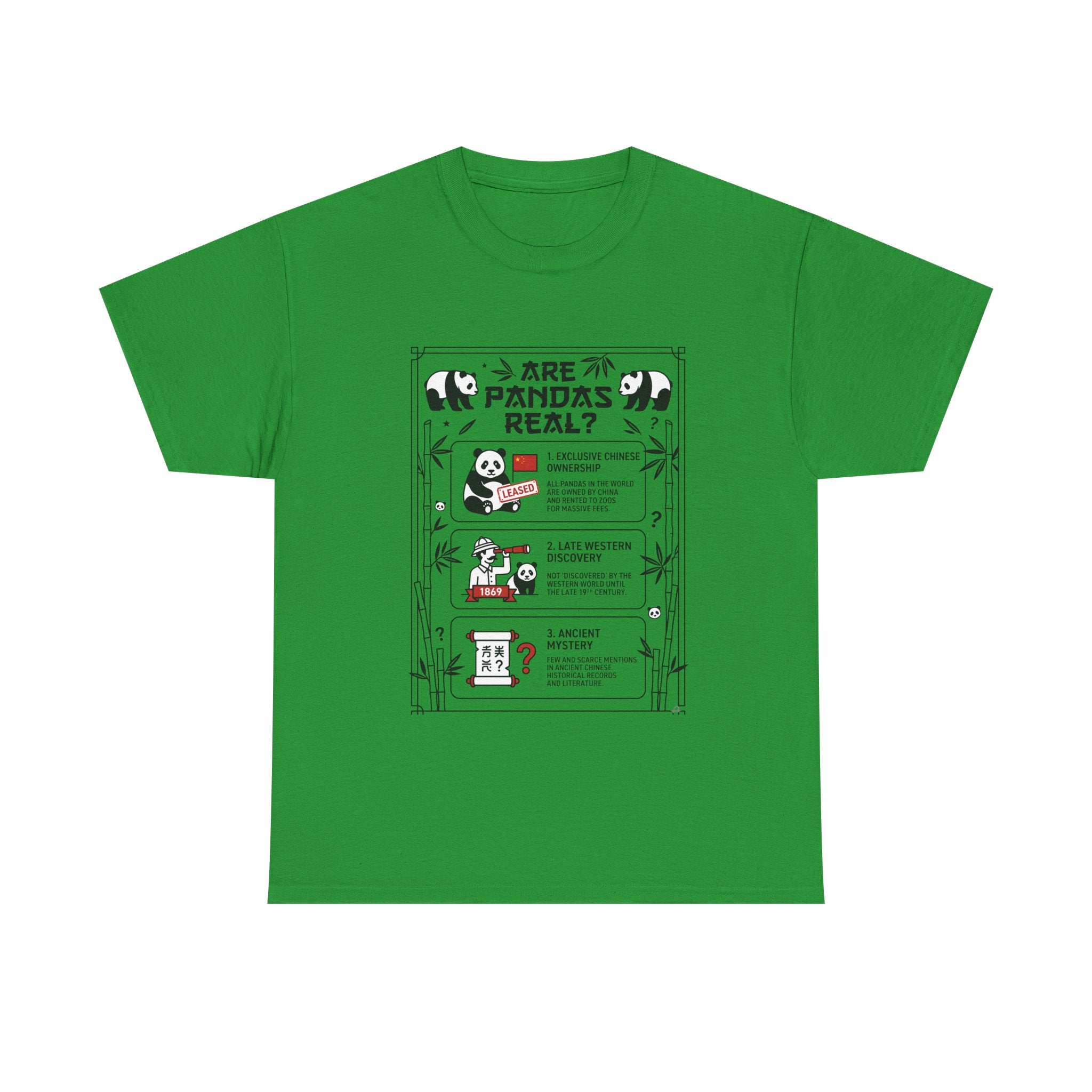 Are Pandas Real? Illustrated Infographic Tee - Funny Panda Facts T-Shirt