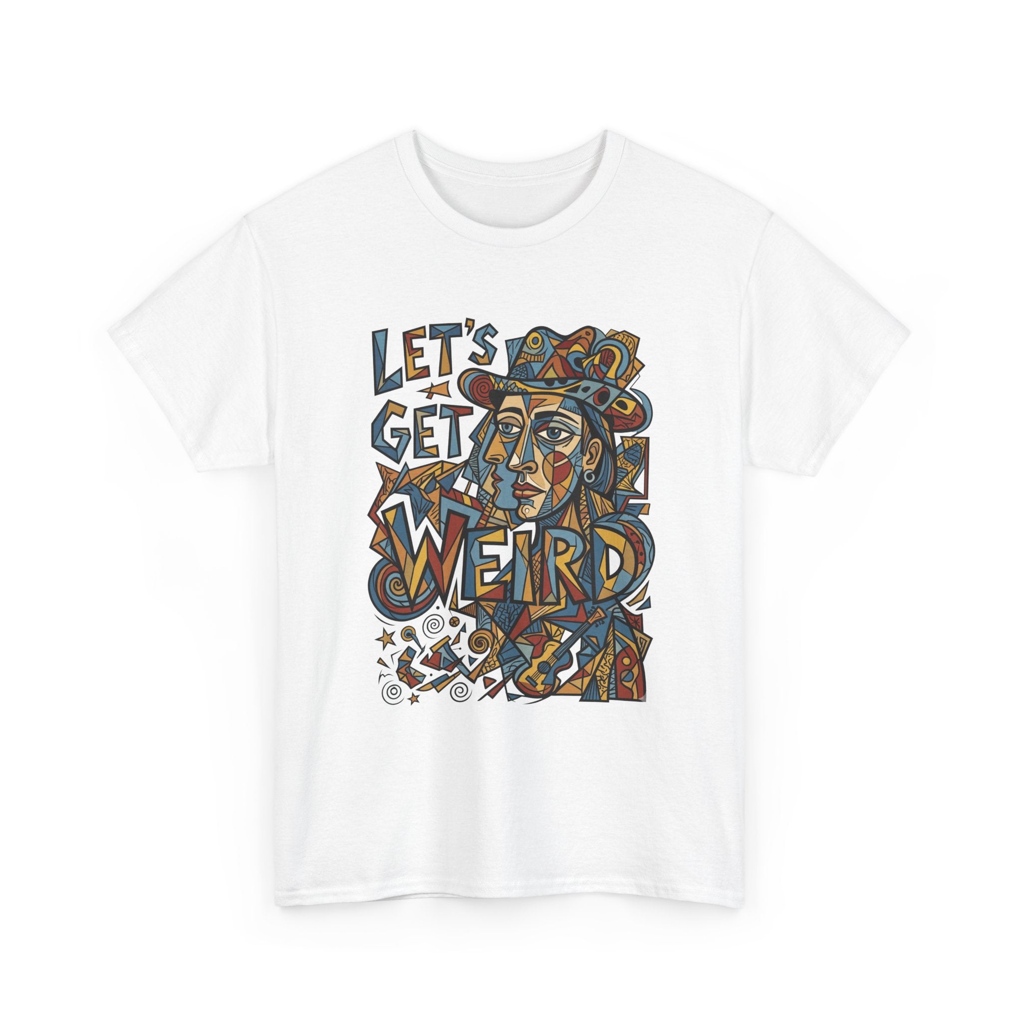 Let’s Get Weird T-Shirt — Retro Psychedelic Face Graphic Tee