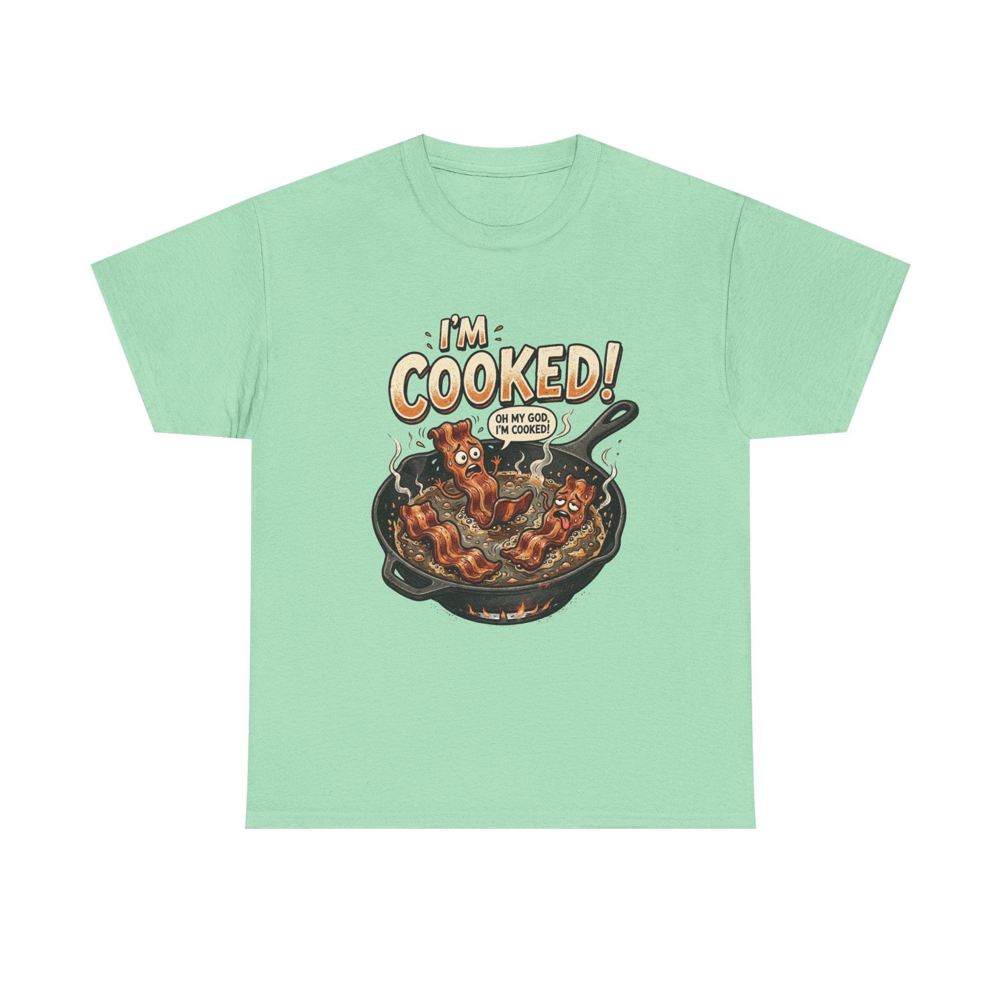 I’m Cooked! Funny Bacon Skillet T-Shirt