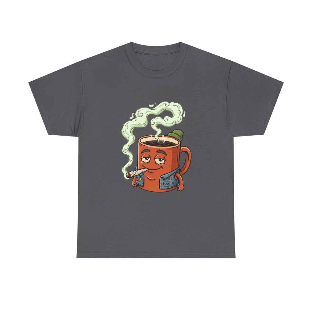 Coffee and a Joint Tee — Funny Smoking Coffee Graphic T-Shirt