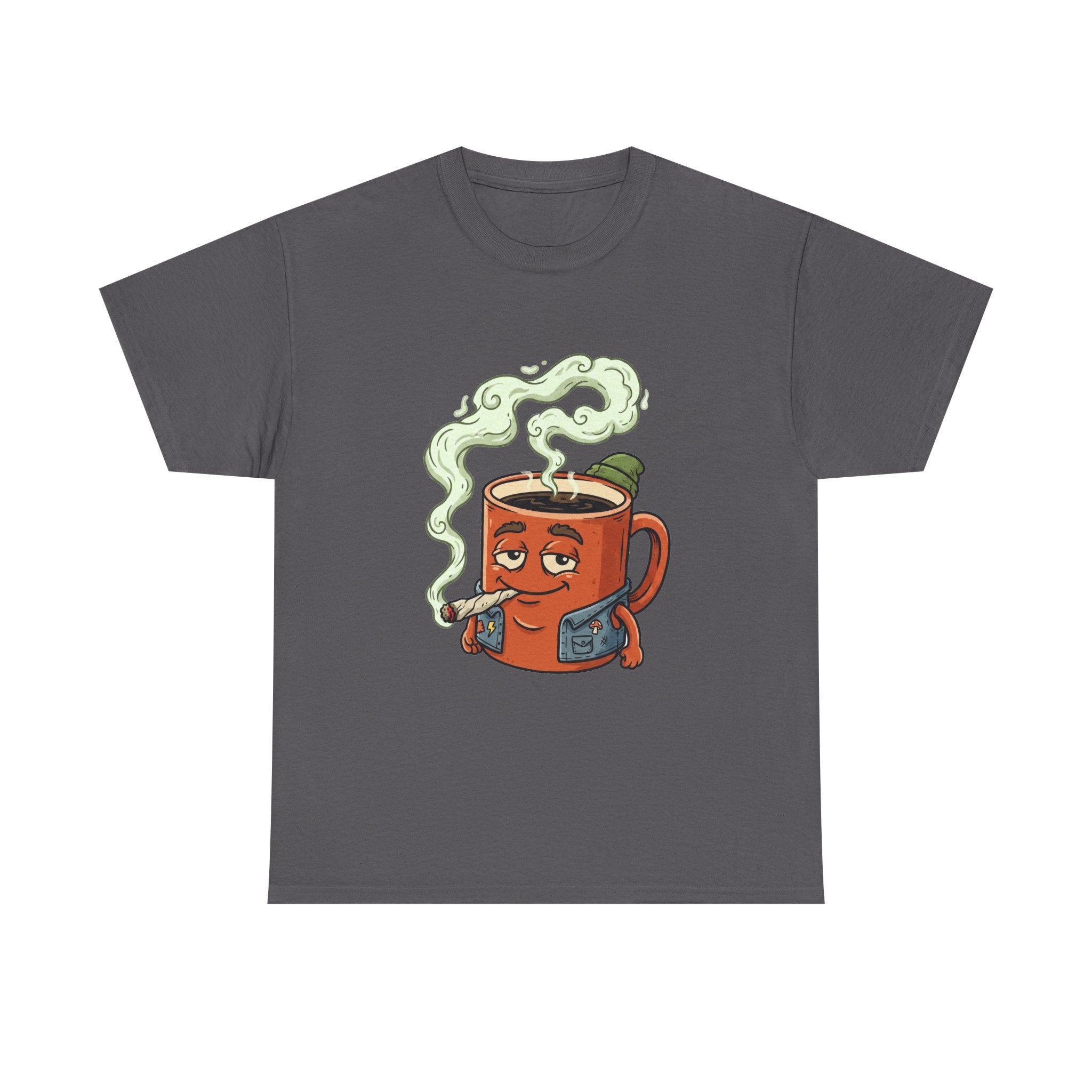 Coffee and a Joint Tee — Funny Smoking Coffee Graphic T-Shirt
