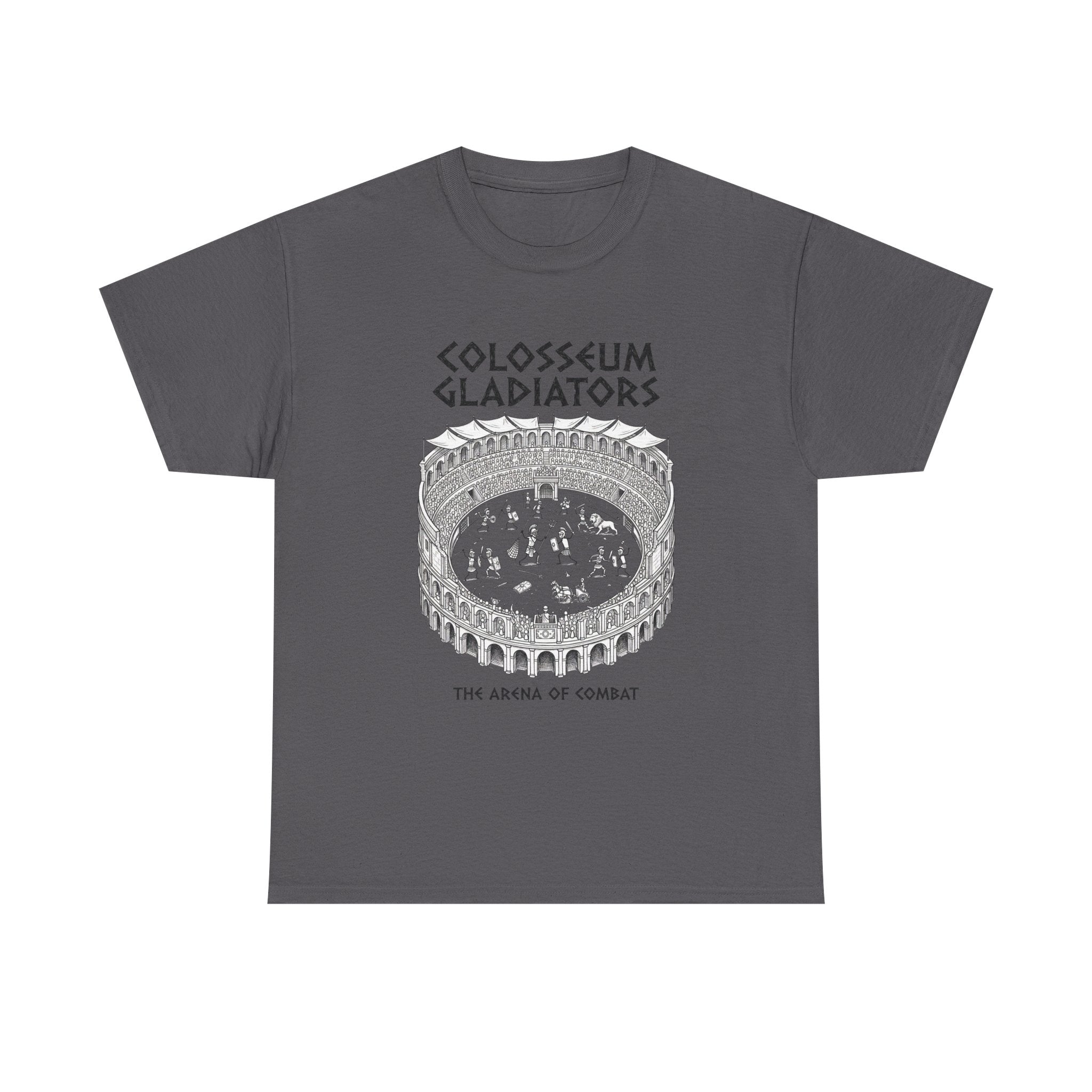 Colosseum Gladiators Tee — Ancient Roman Arena Graphic T-Shirt