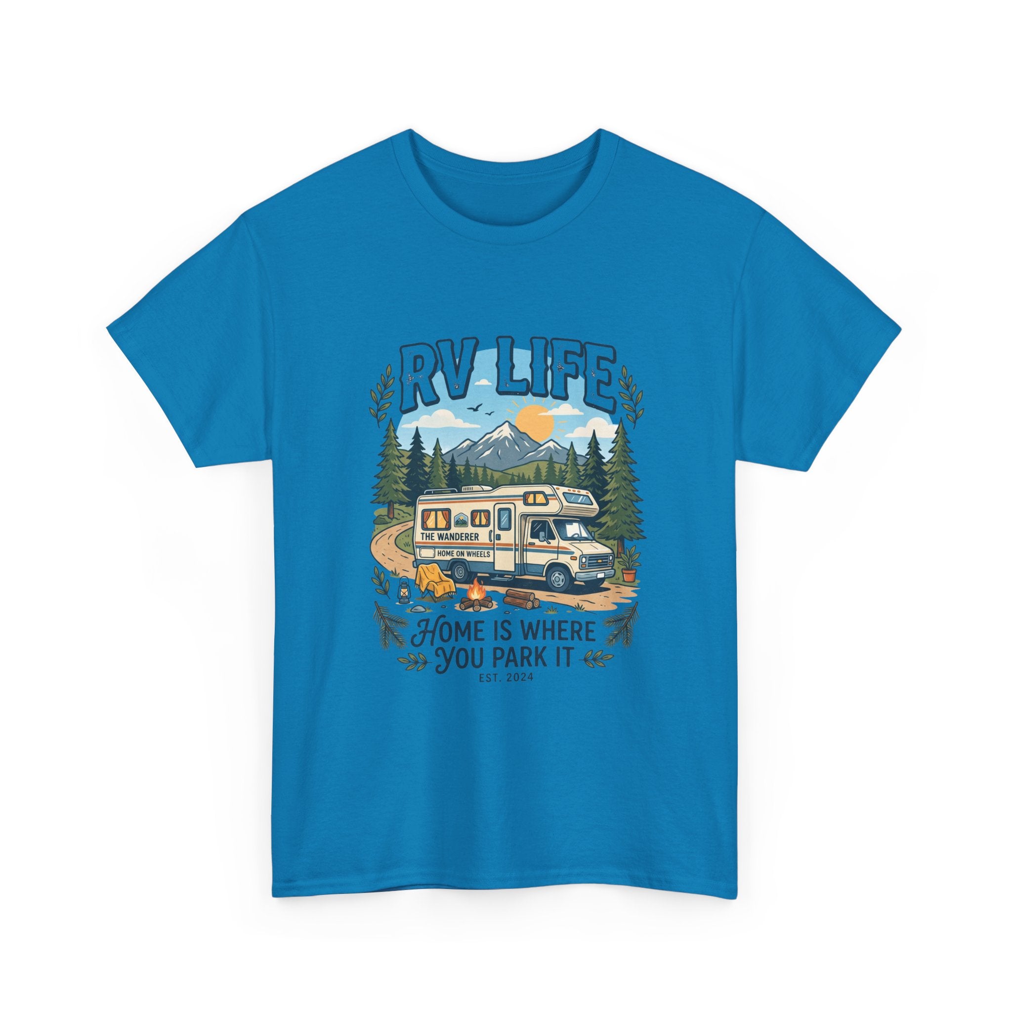 RV Life T-Shirt – “Home Is Where You Park It” Camper Tee for RVing & Outdoor Lovers