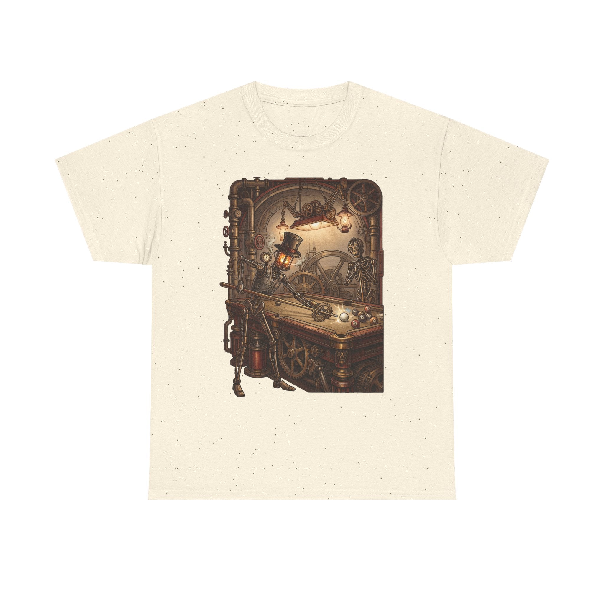 Steampunk Billiards T-Shirt – Vintage Pool Illustration