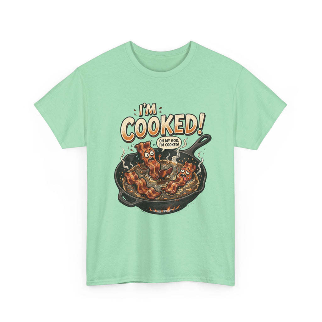 I’m Cooked! Funny Bacon Skillet T-Shirt