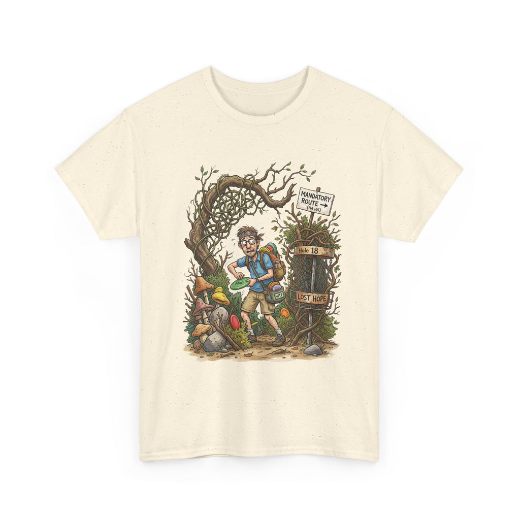 Disc Golf Graphic Tee — "Lost But Loving It" Outdoor Adventure T-Shirt