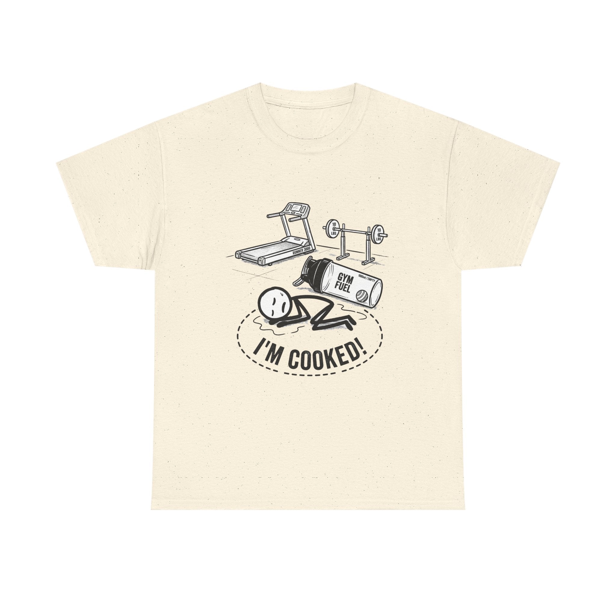 Fitness Humor T‑Shirt — "I'm Cooked!" Workout Exhaustion Tee